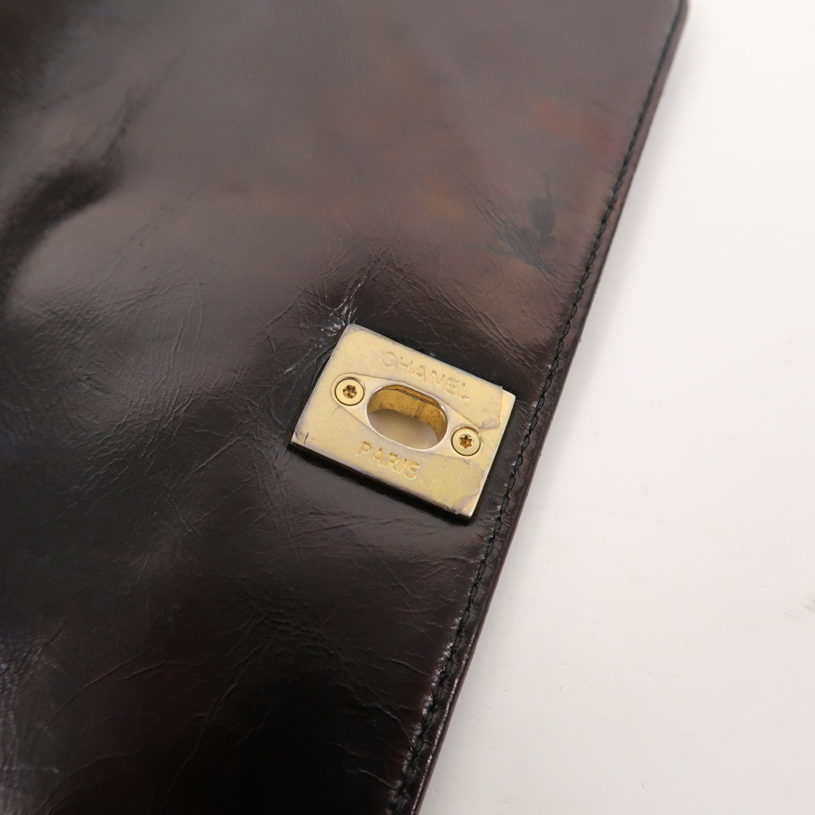 CHANEL 【激減優惠】羊皮皮革Coco Handle金扣手挽肩背兩用袋紫色