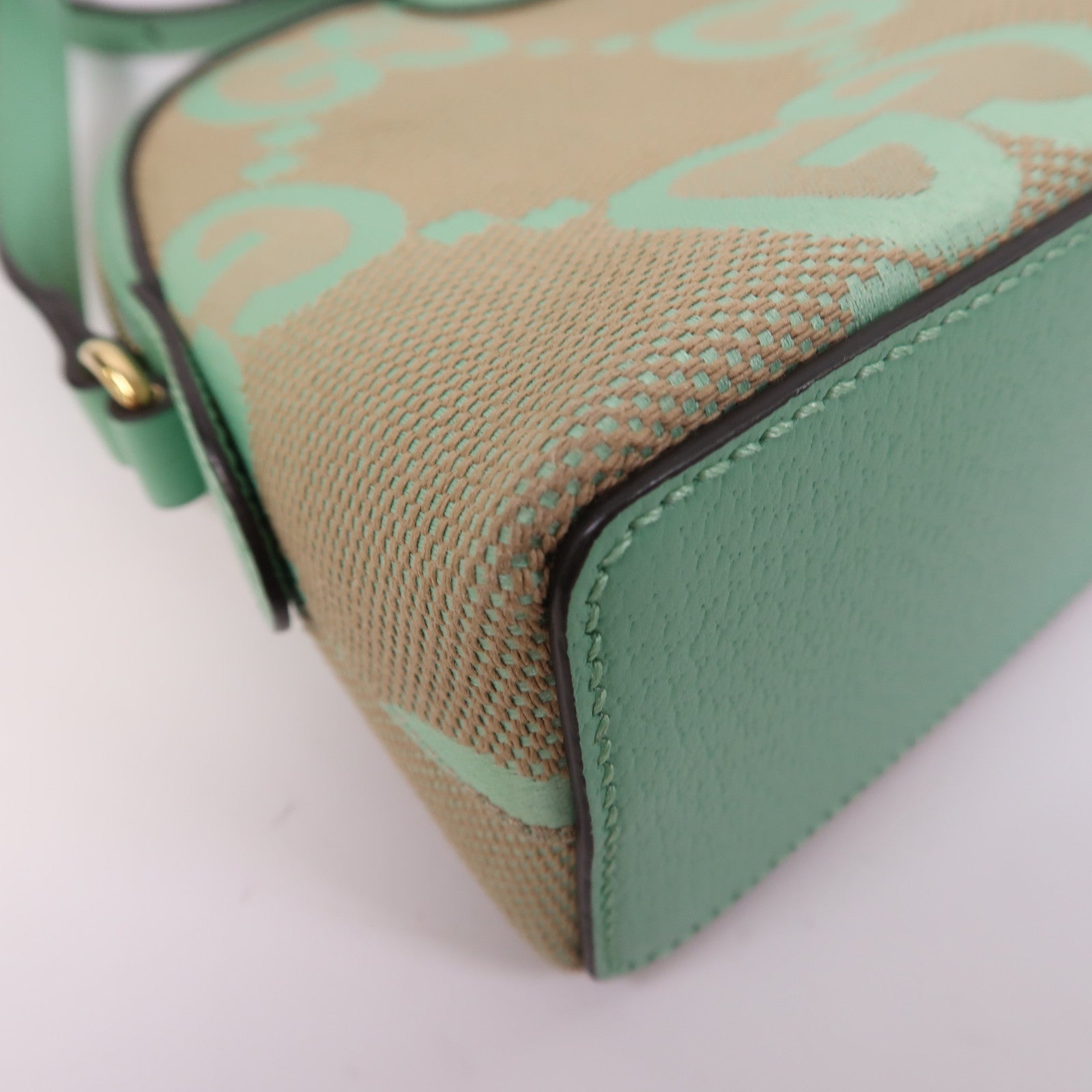 GUCCI 【激減優惠】帆布Shoulder Bag金扣肩背袋綠色