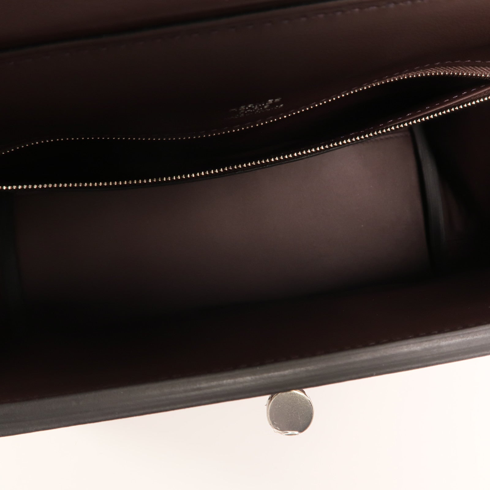 HERMES Evercolor皮革24/24 29cm銀扣手挽肩背兩用袋Rouge Sellier