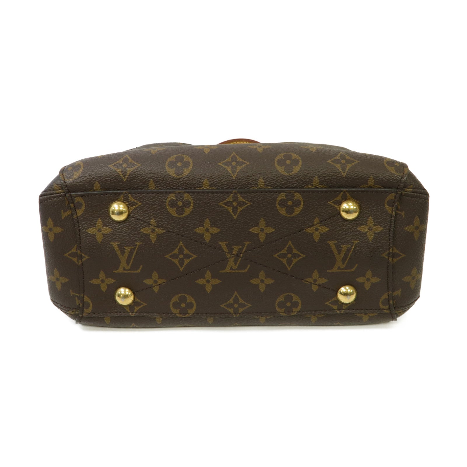 LOUIS VUITTON Monogram Montaigne BB金扣手挽肩背兩用袋啡色