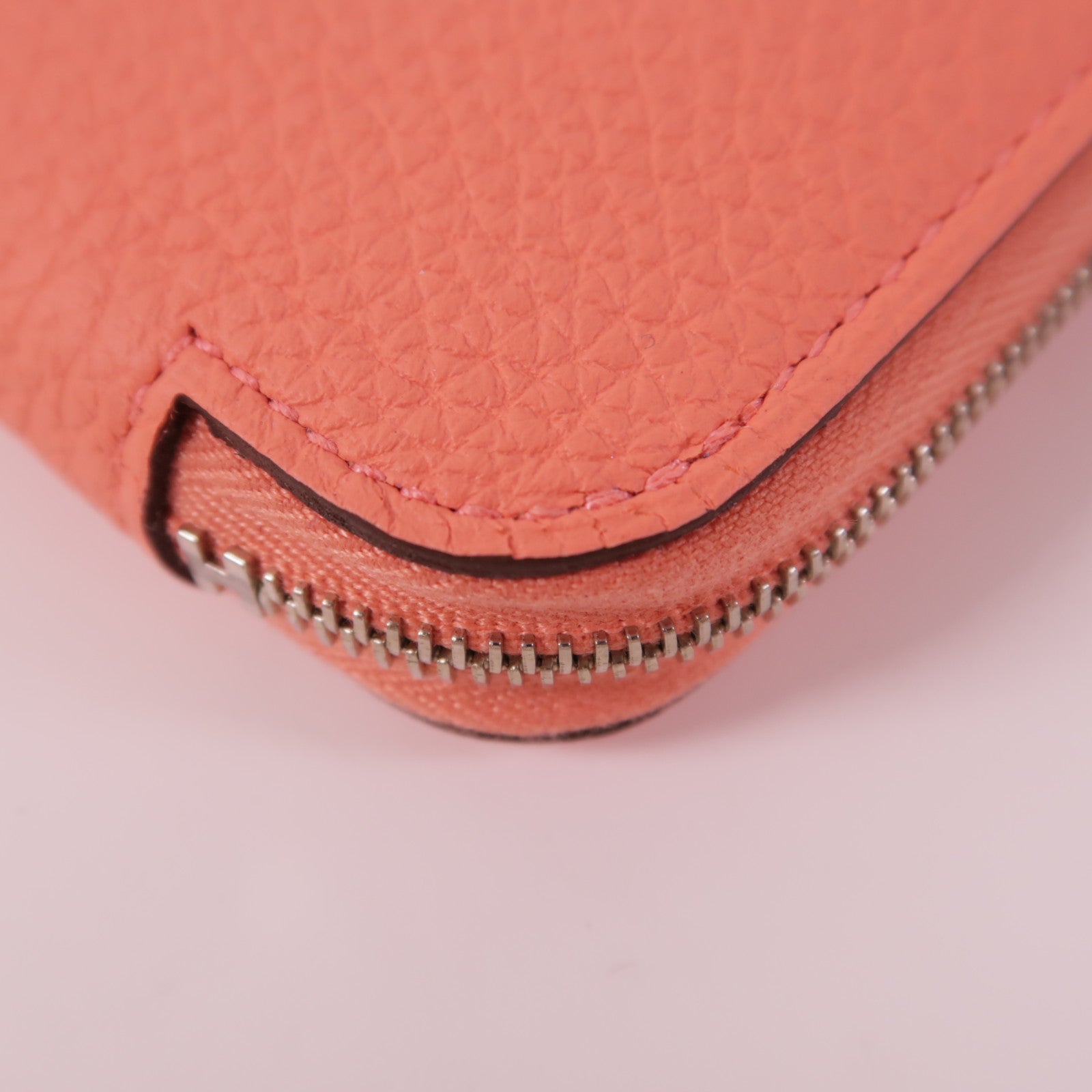 HERMES Togo皮革Azap銀扣長錢包