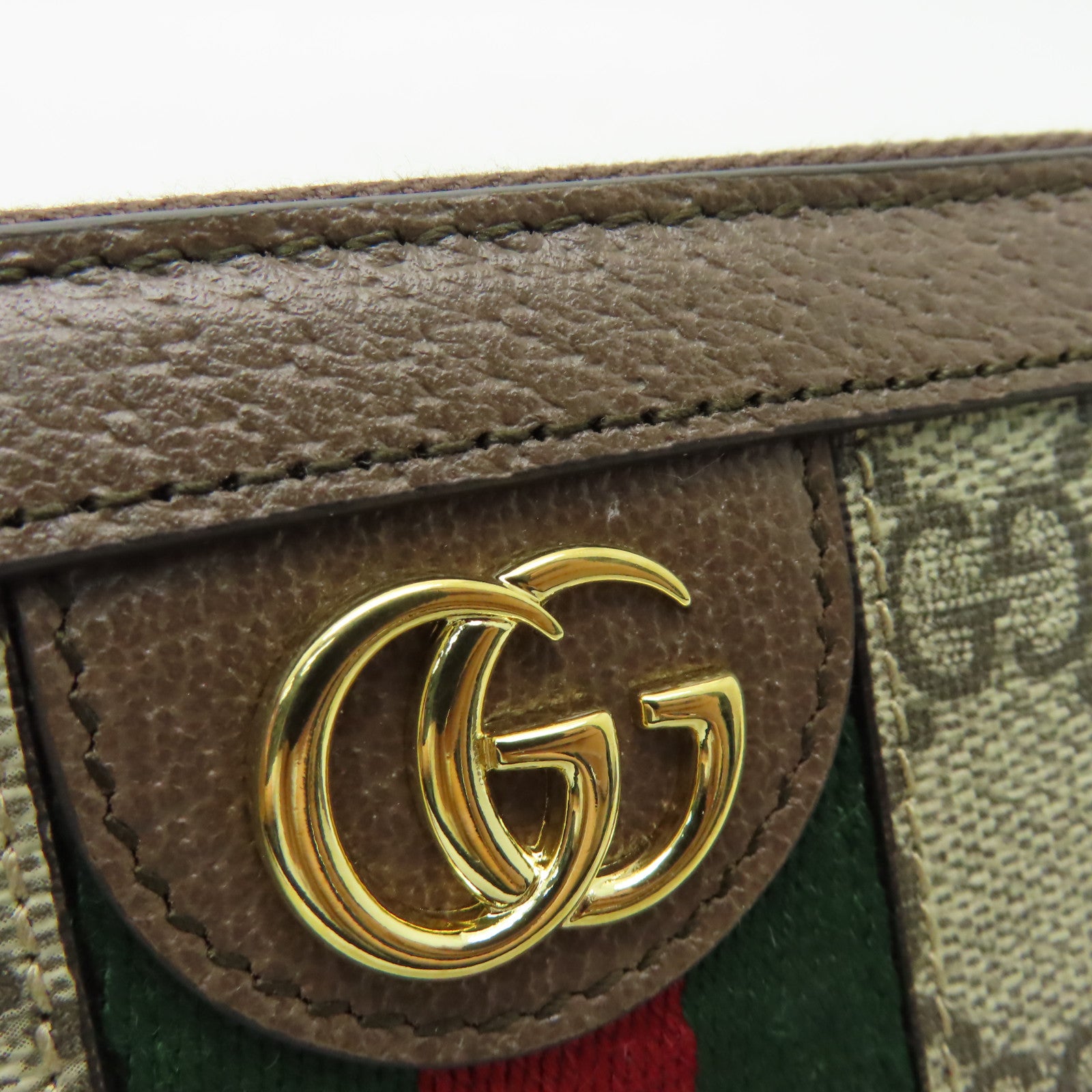 GUCCI 【激減優惠】塗層帆布Zipper Long Wallet金扣長錢包啡色