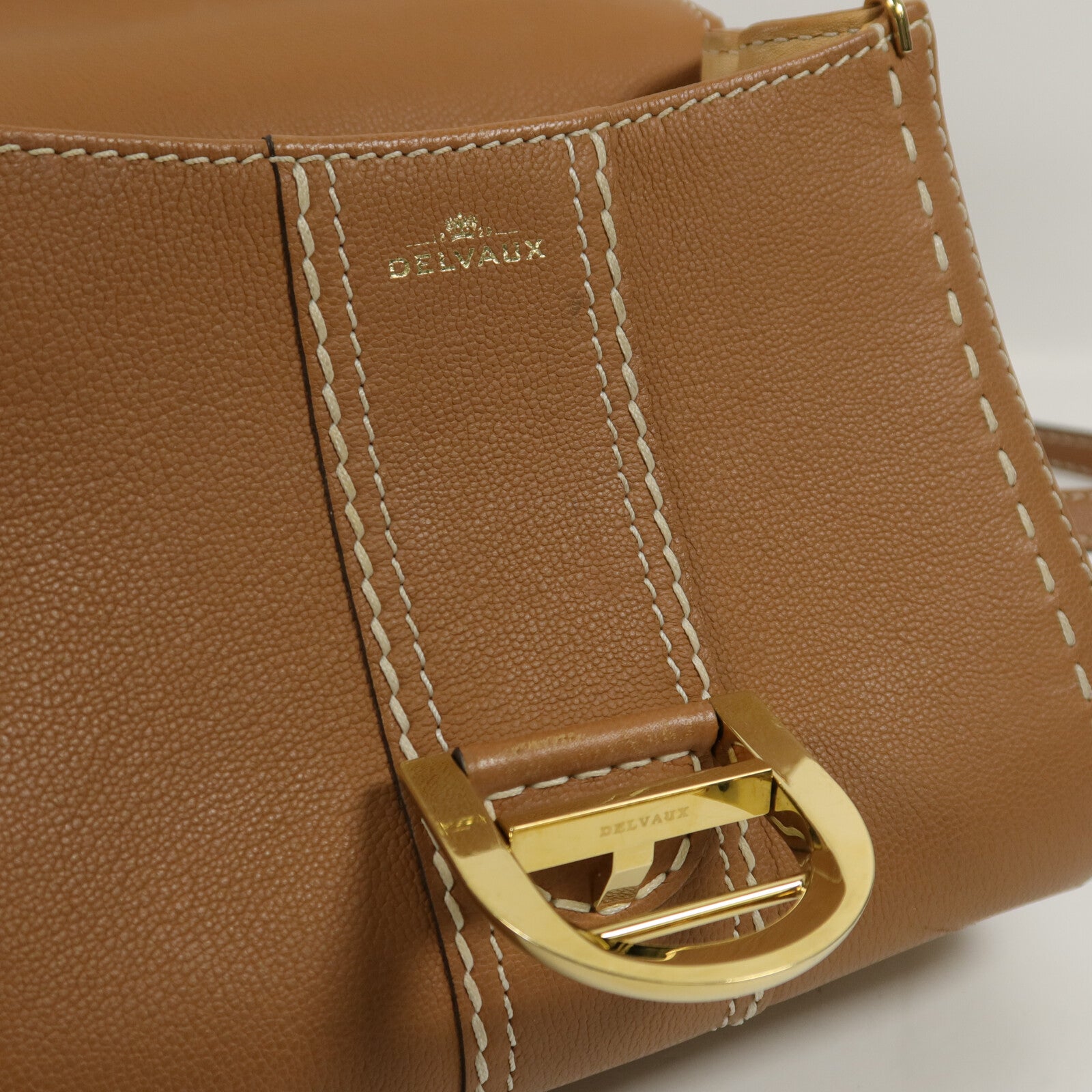 Delvaux 牛皮皮革Brillant Mini手挽肩背兩用袋