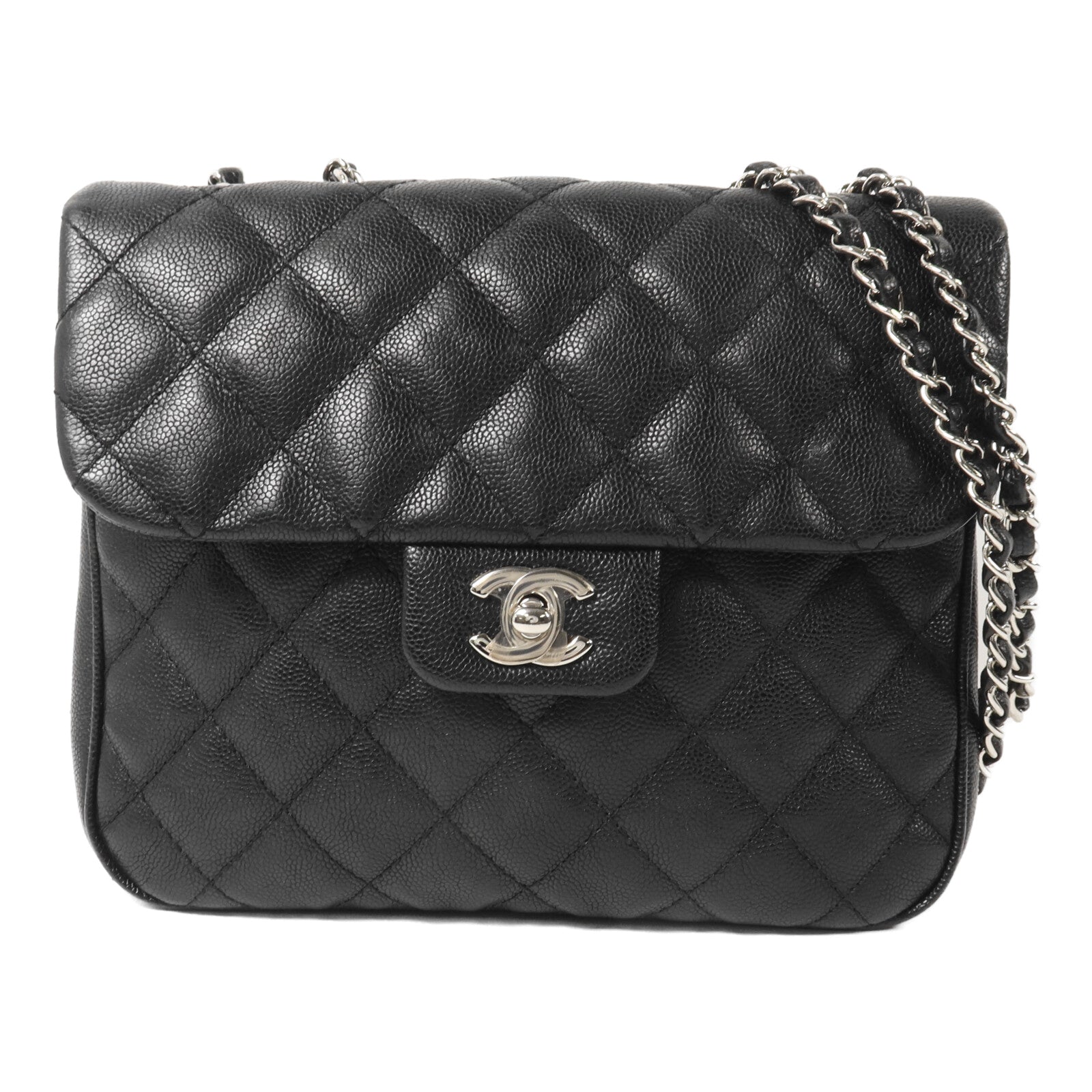 CHANEL 牛皮皮革Chain Shoulder鏈帶肩背袋