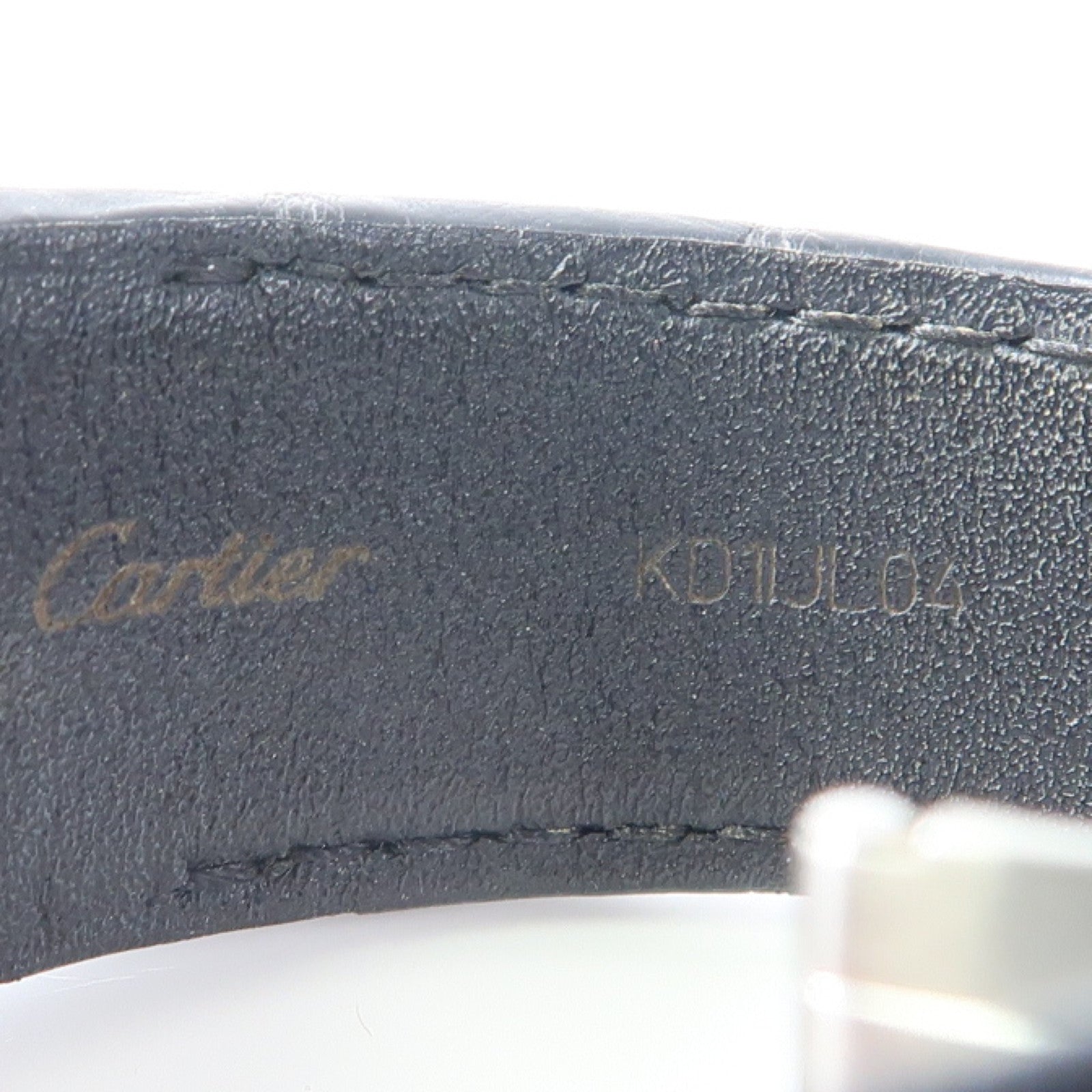 CARTIER Santos 100 XL不鏽鋼/皮革帶手錶自動機芯米色