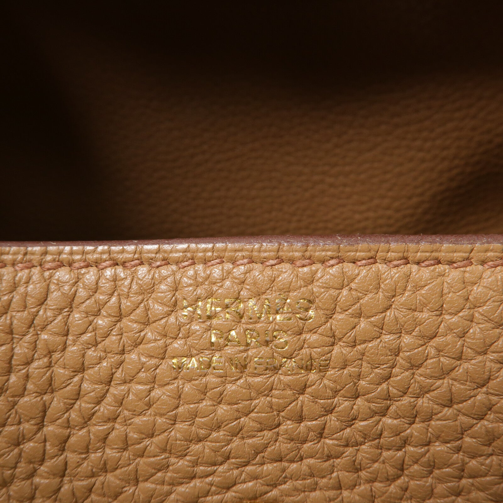 HERMES Clemence皮革Lindy 30手挽肩背兩用袋Naturel Sable
