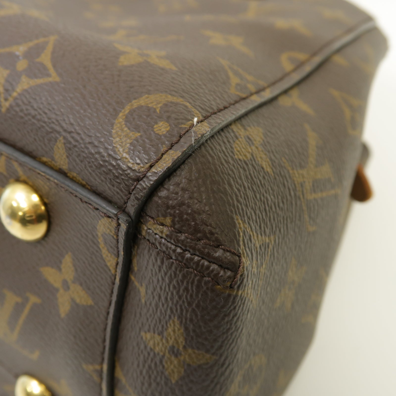 LOUIS VUITTON Monogram Montaigne BB金扣手挽肩背兩用袋啡色