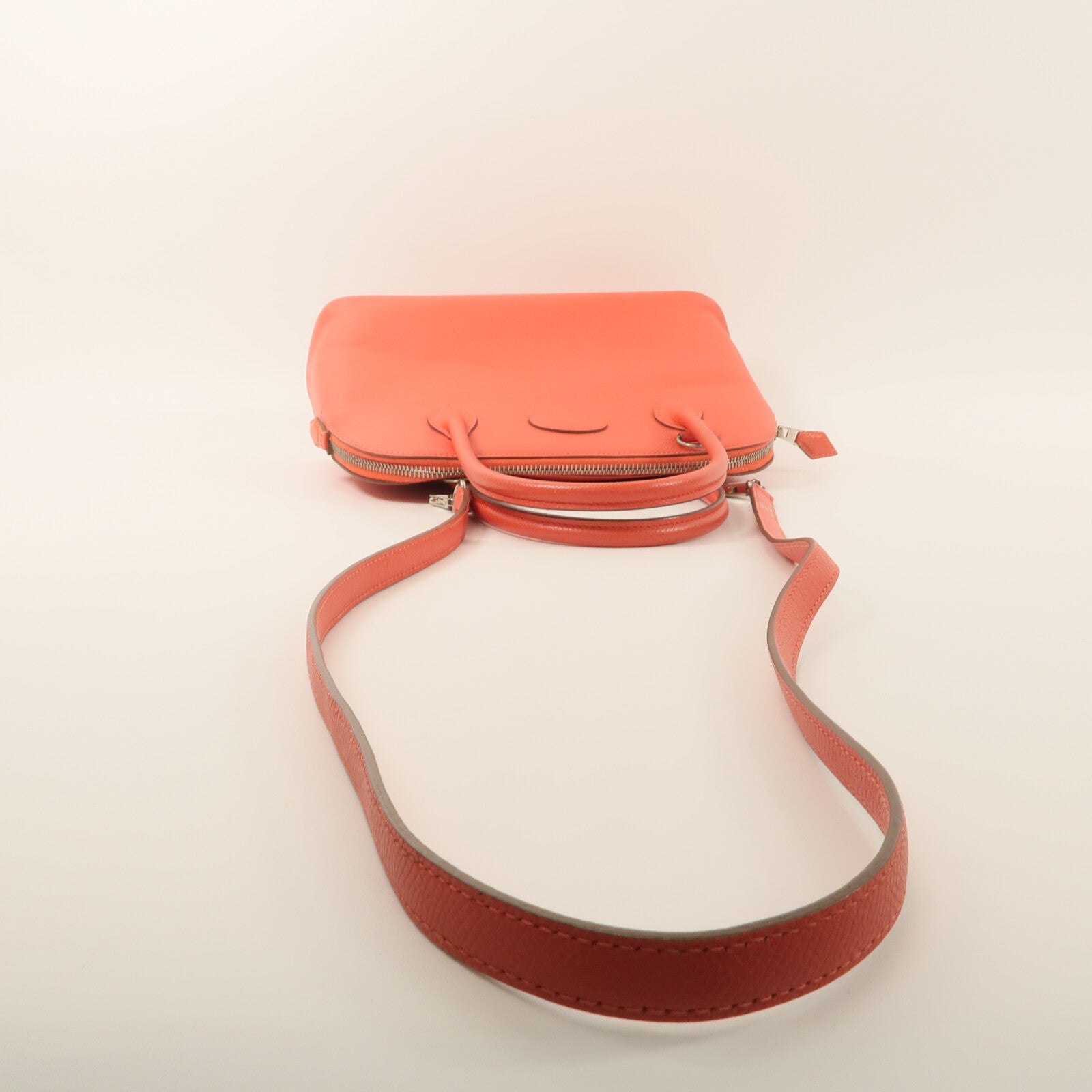 HERMES Epsom皮革Bolide 27手挽肩背兩用袋Rose Jaipur
