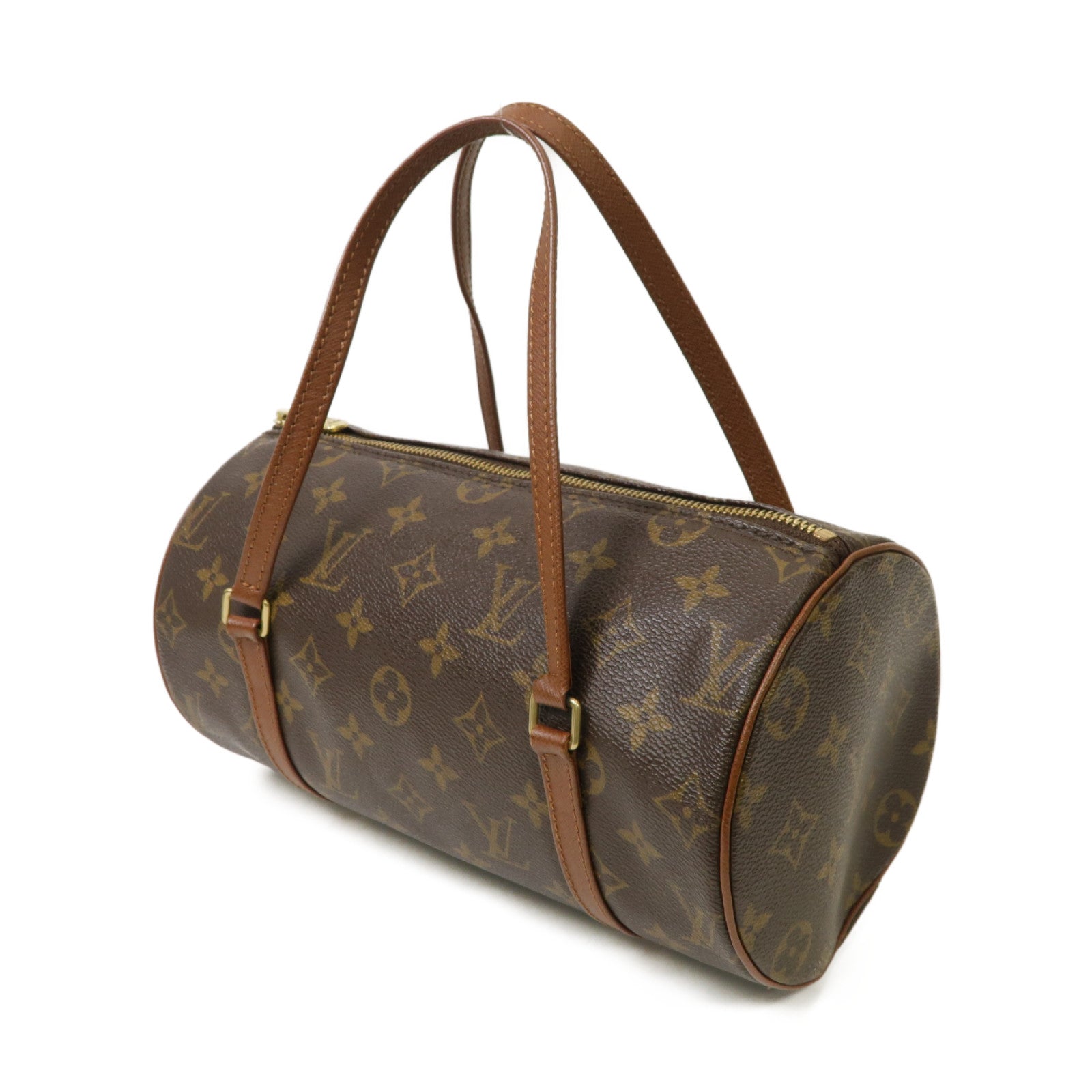 LOUIS VUITTON 【激減優惠】Monogram Papillon金扣手挽袋啡色