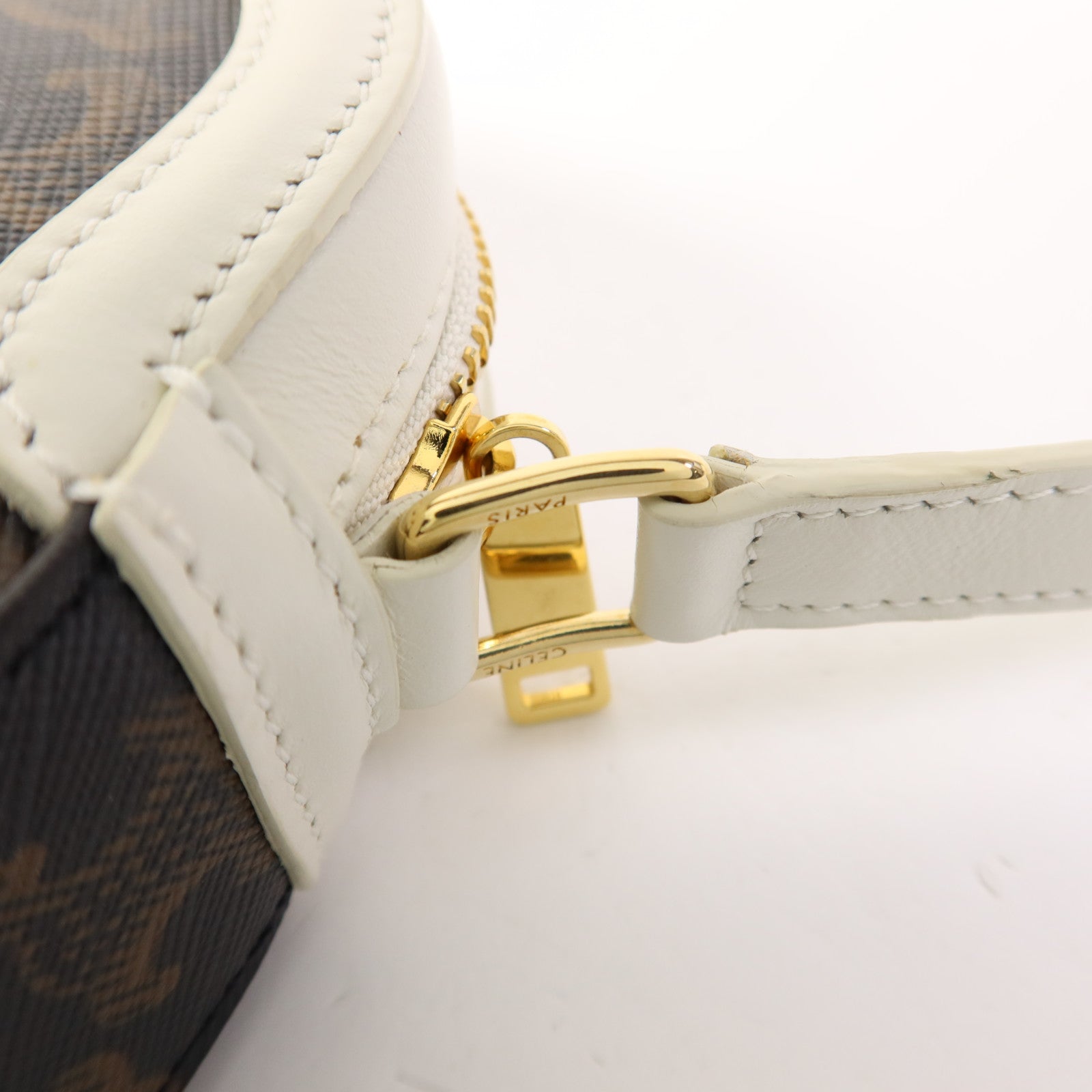 CELINE 塗層帆布Shoulder Bag金扣肩背袋