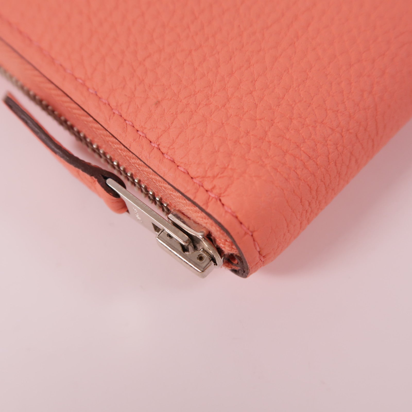 HERMES Togo皮革Azap銀扣長錢包