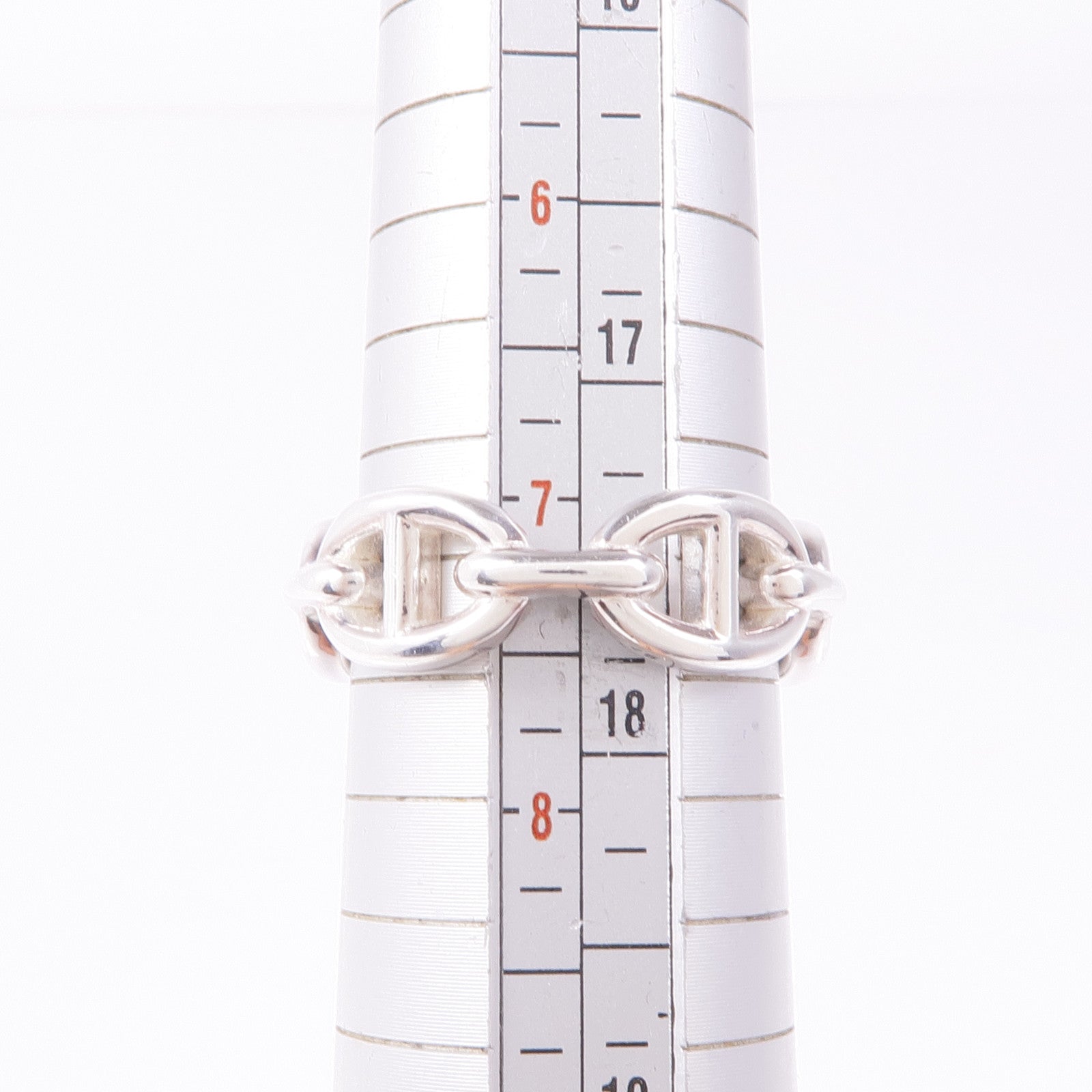 HERMES 925純銀Chaine d'Ancre Ring戒指Hermes#55 US#7.25