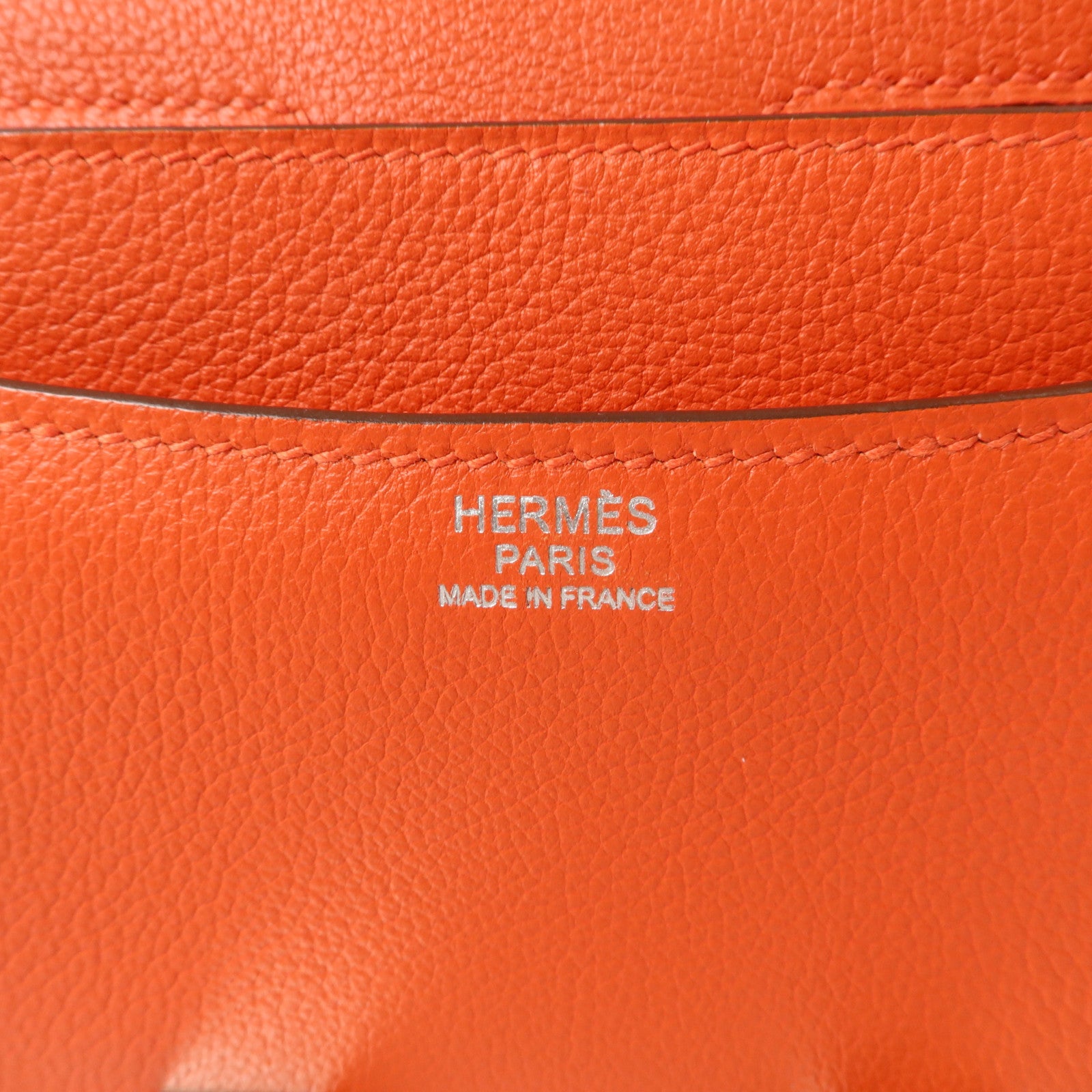 HERMES Evercolor皮革Constance 24肩背袋Feu