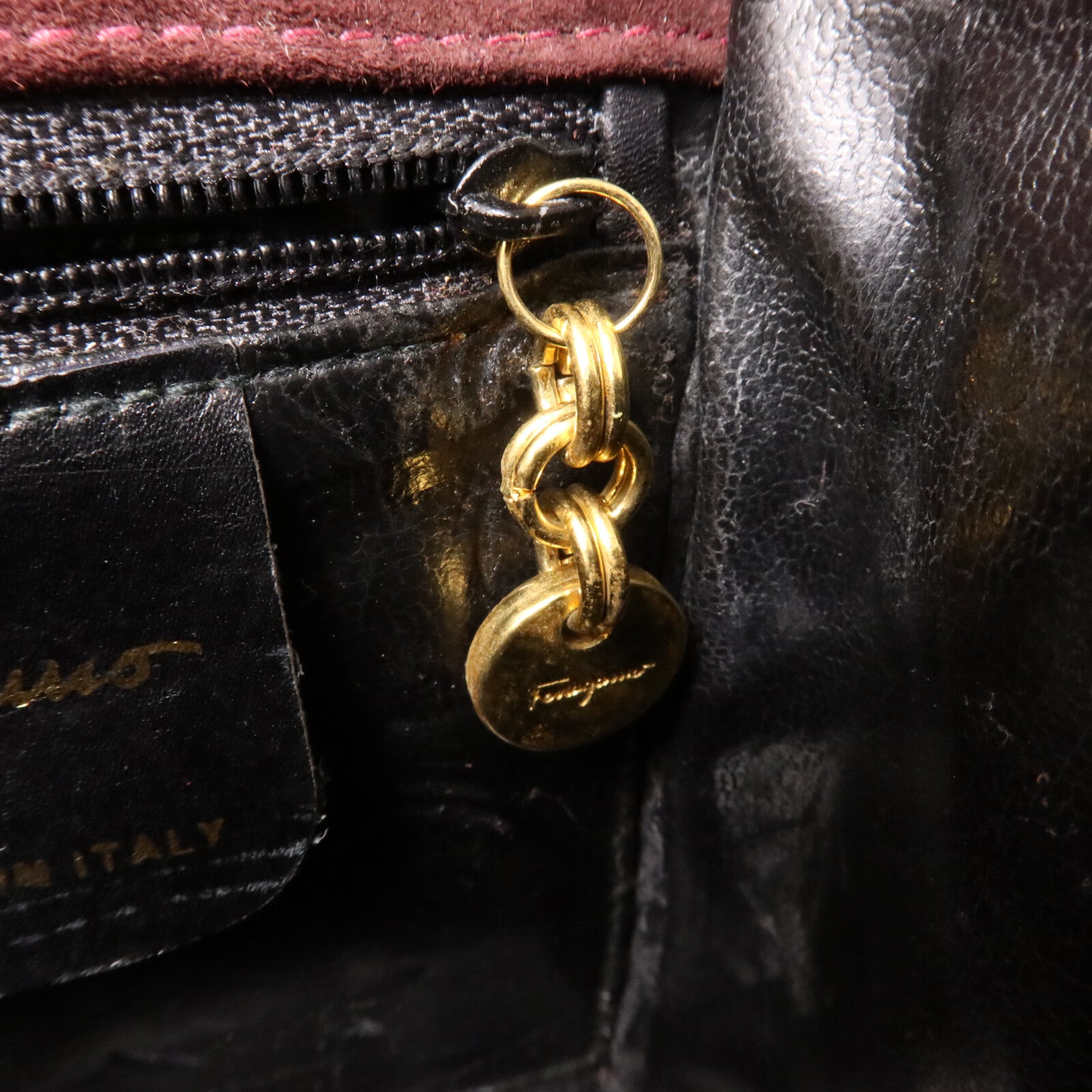 Salvatore Ferragamo 麂皮皮革Shoulder Bag手挽肩背兩用袋