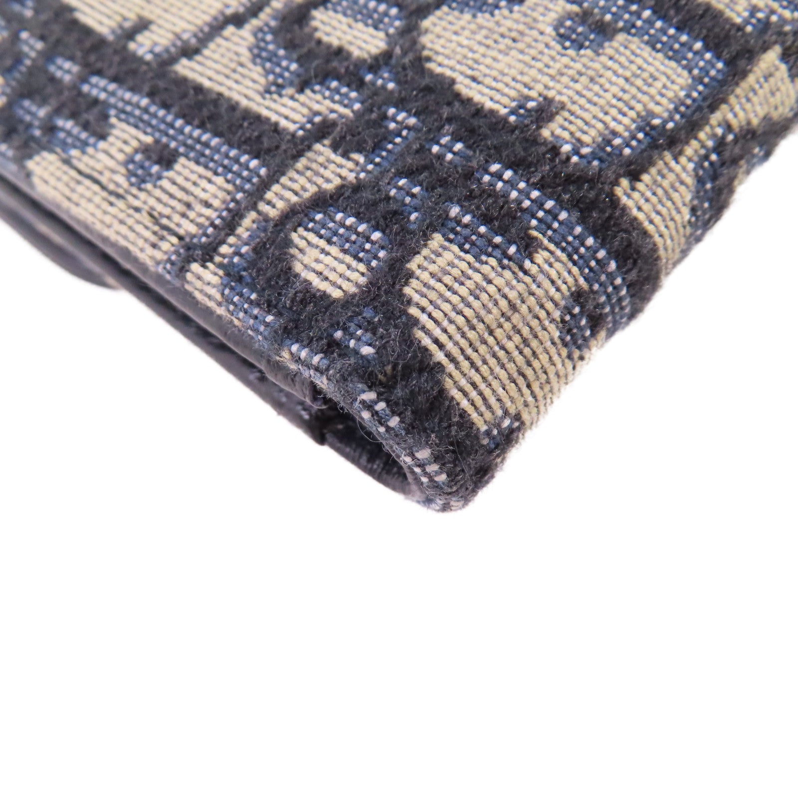 Dior Oblique帆布Mini Wallet金扣短錢包藍色