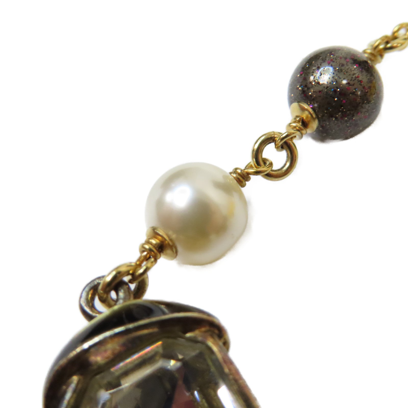 CHANEL 【激減優惠】金屬/PVC Necklace項鍊金色