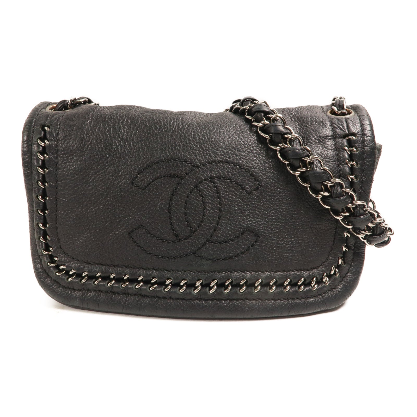 CHANEL 牛皮皮革Shoulder Bag鏈帶肩背袋