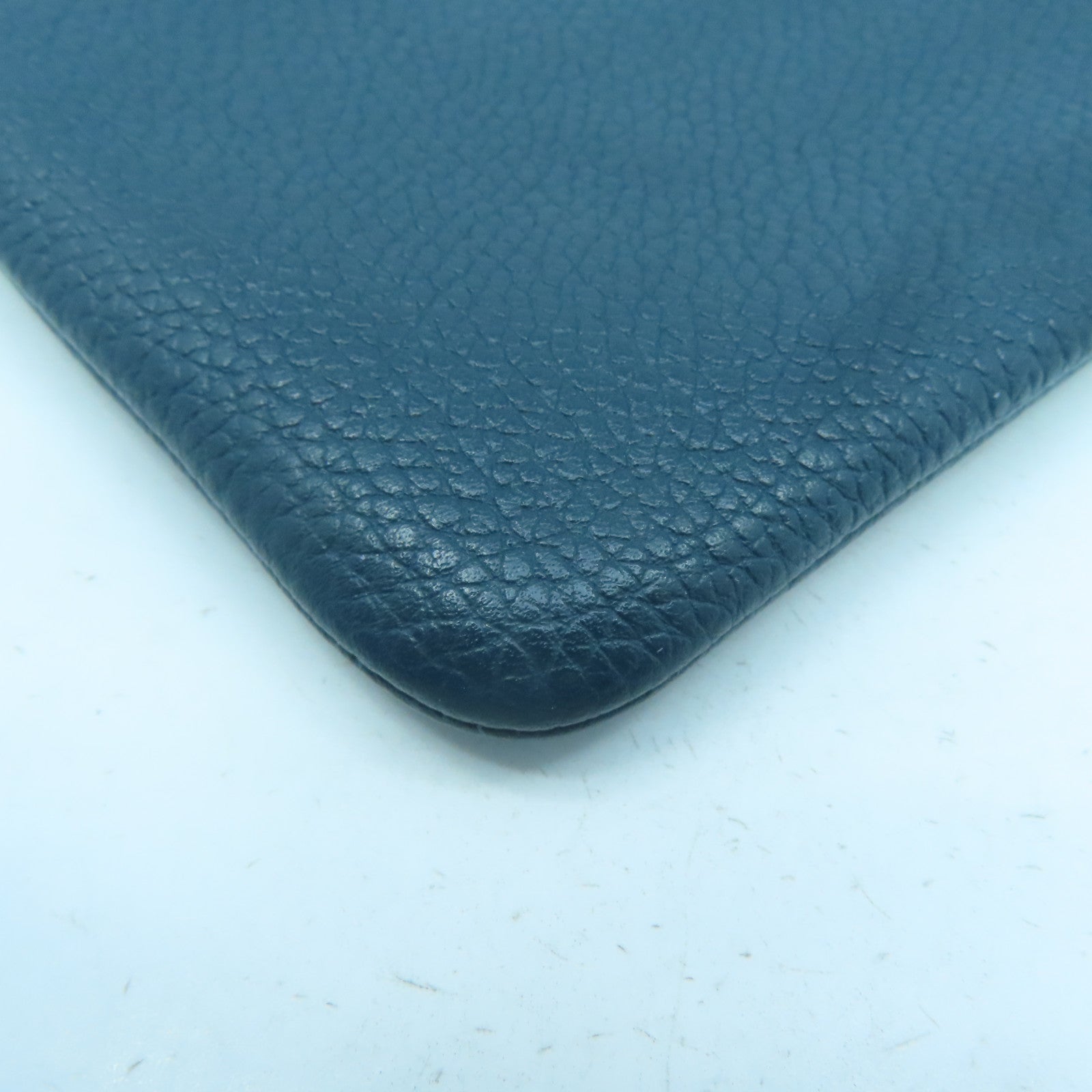 COACH 【激減優惠】牛皮皮革Pouch金扣手拿包綠色
