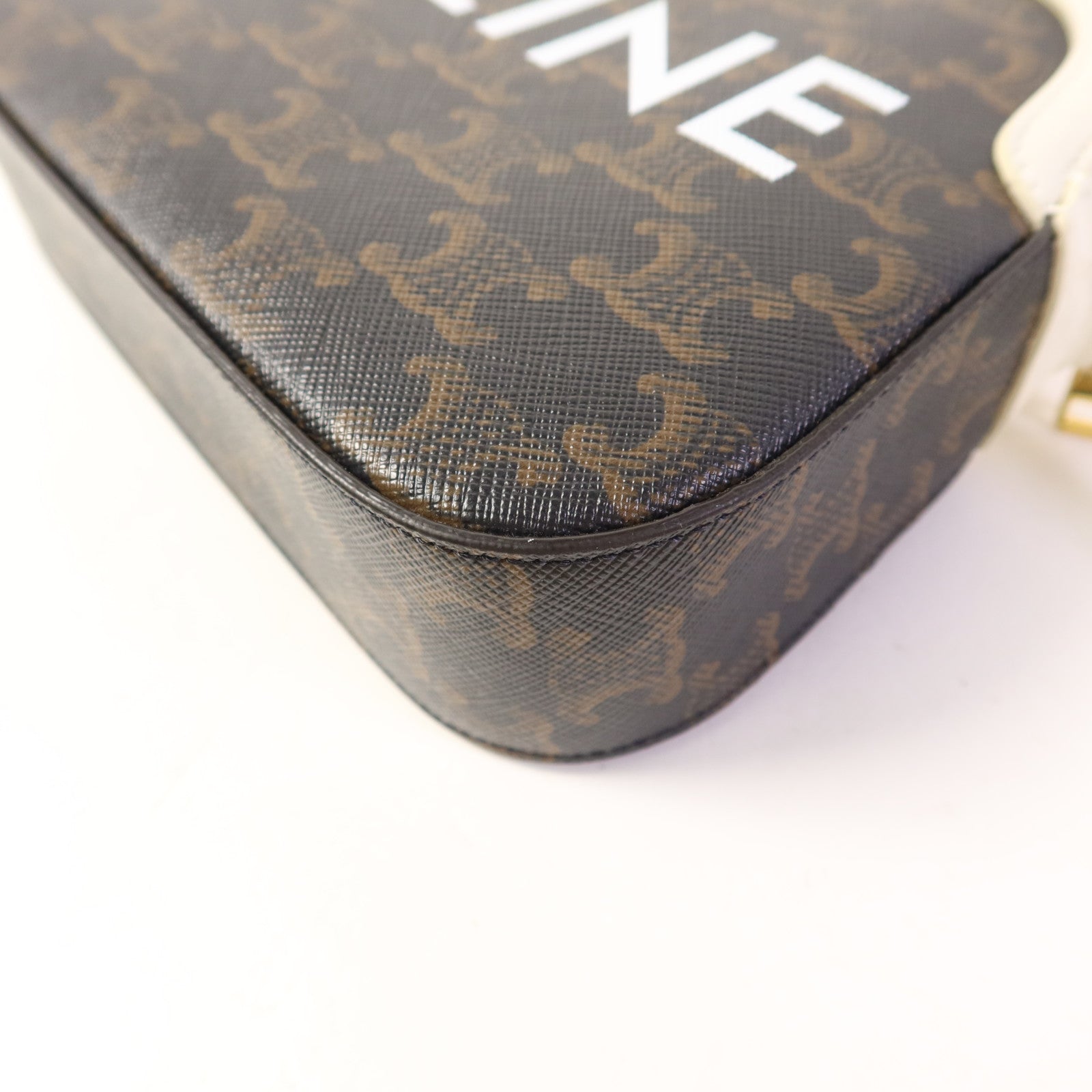 CELINE 塗層帆布Shoulder Bag金扣肩背袋