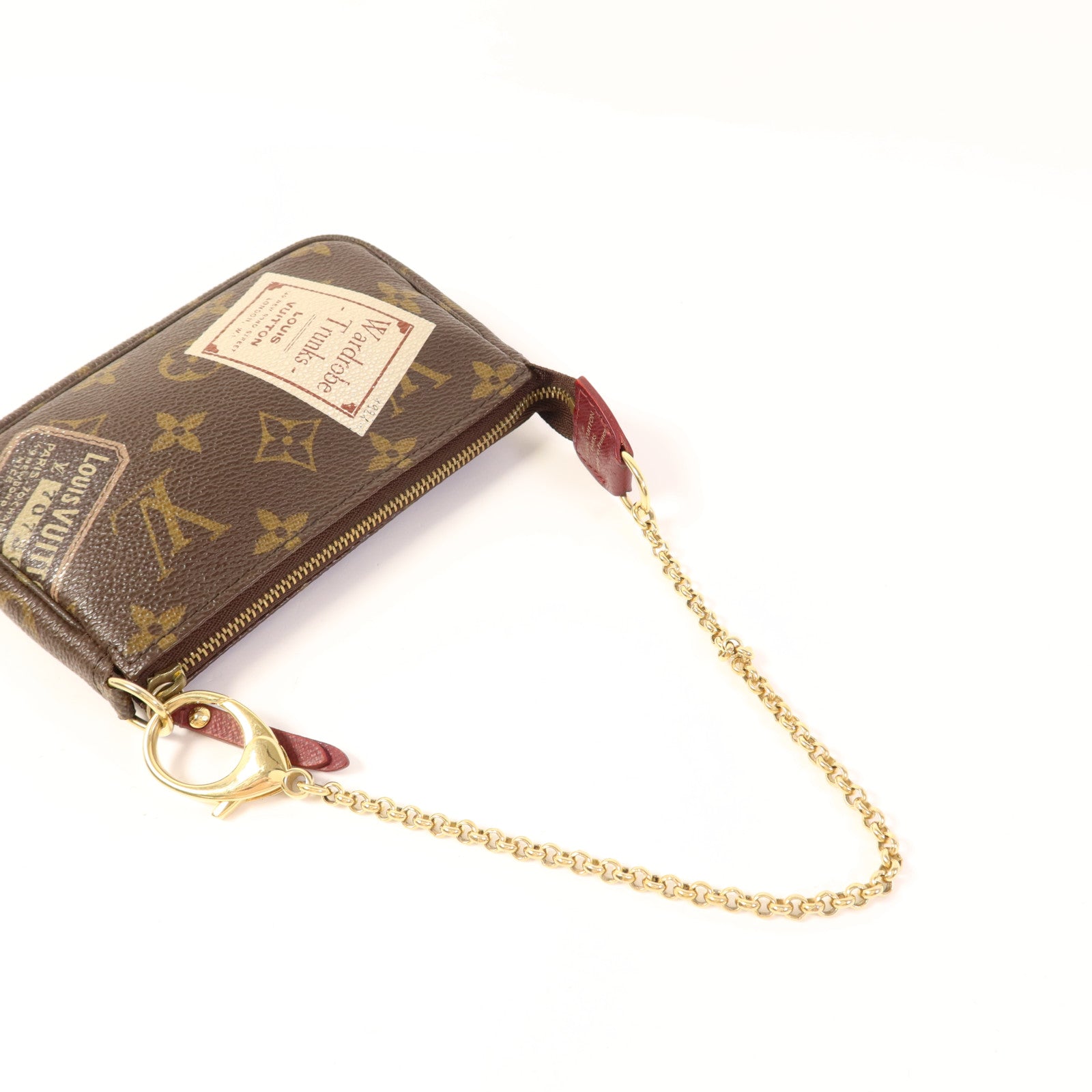 LOUIS VUITTON Monogram Pochette Accessories Pouch金扣手拿包啡色