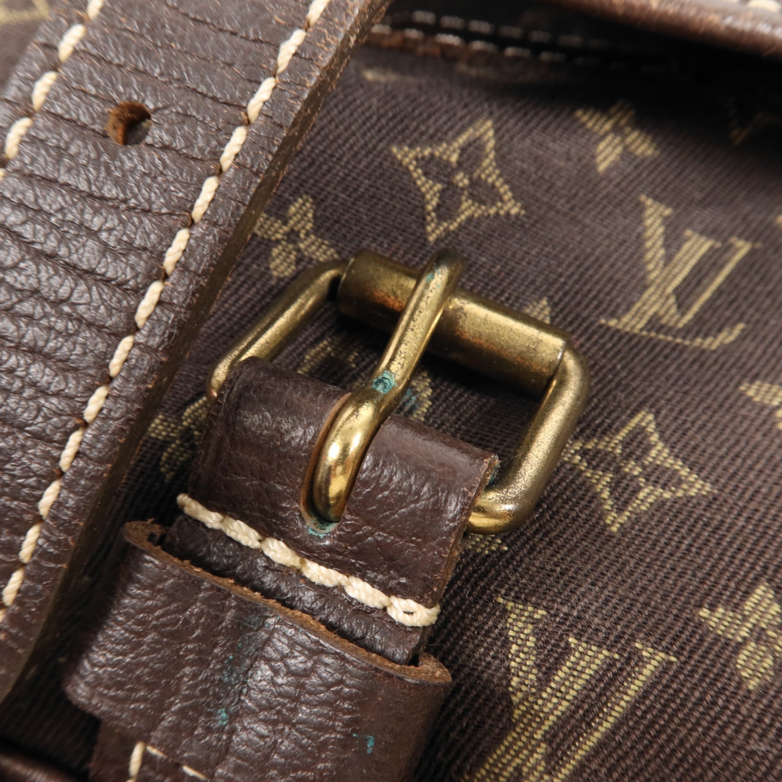 LOUIS VUITTON Monogram Mini Lin Saumur 30金扣肩背袋