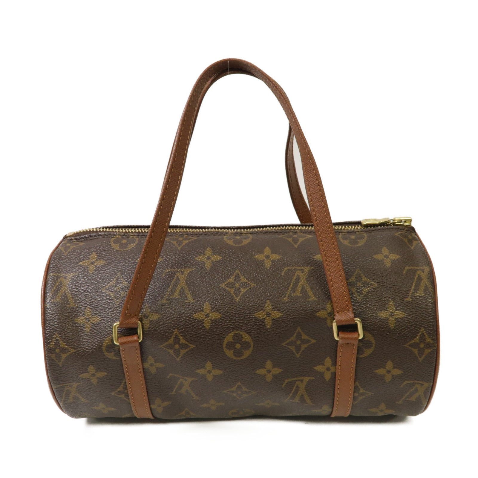 LOUIS VUITTON 【激減優惠】Monogram Papillon金扣手挽袋啡色