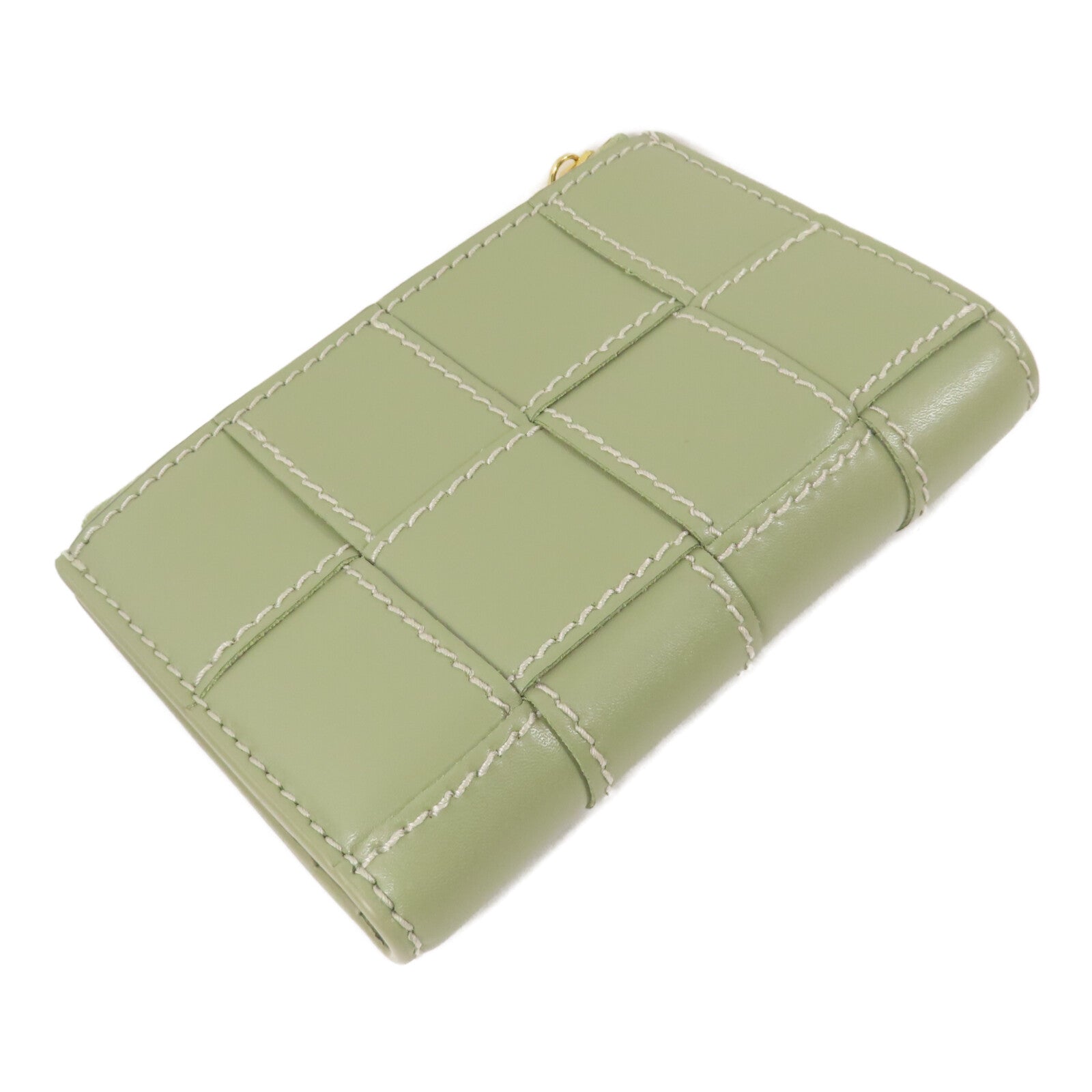 BOTTEGA VENETA 織紋皮革Middle Wallet金扣短錢包