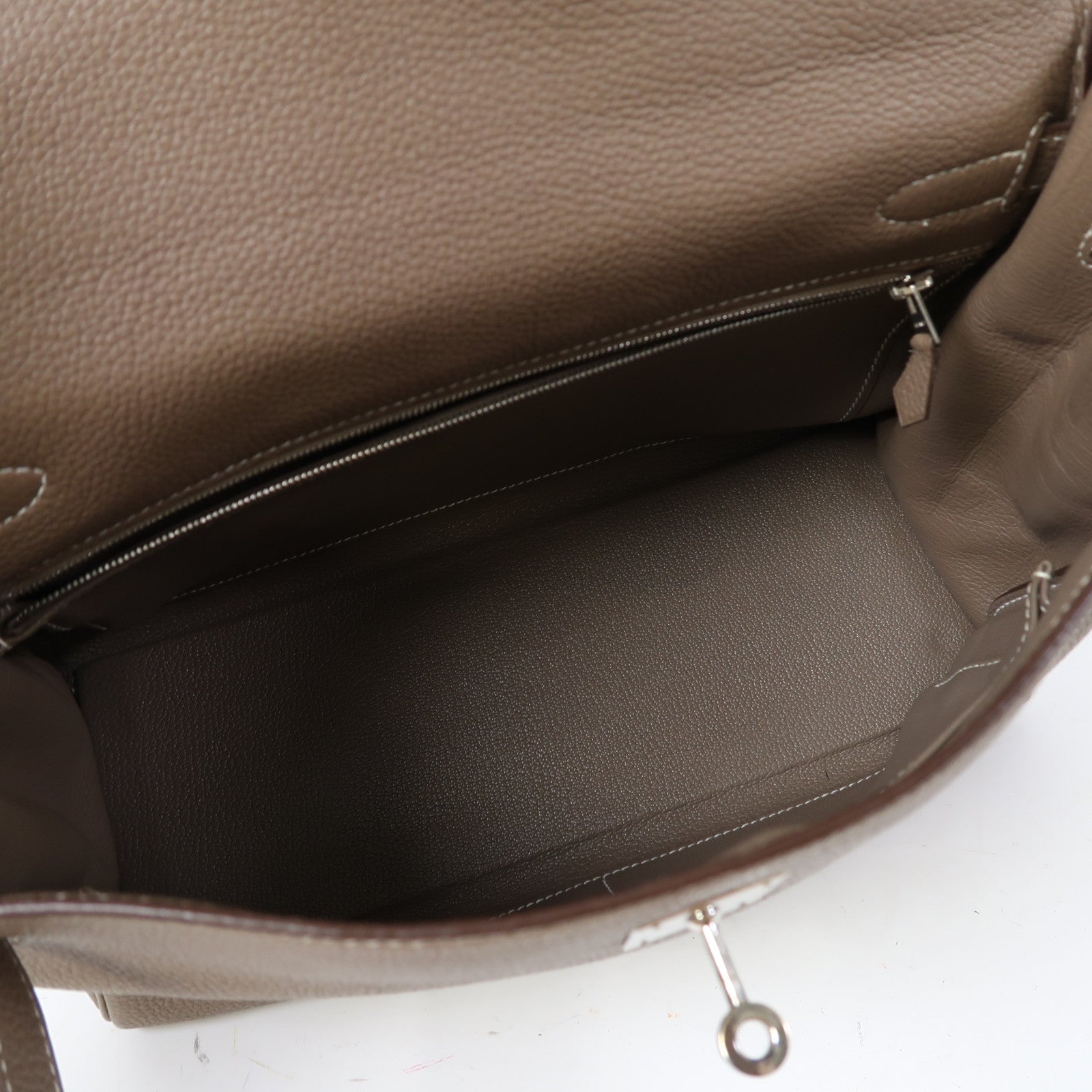 HERMES Togo皮革Kelly 32銀扣手挽肩背兩用袋大象灰色
