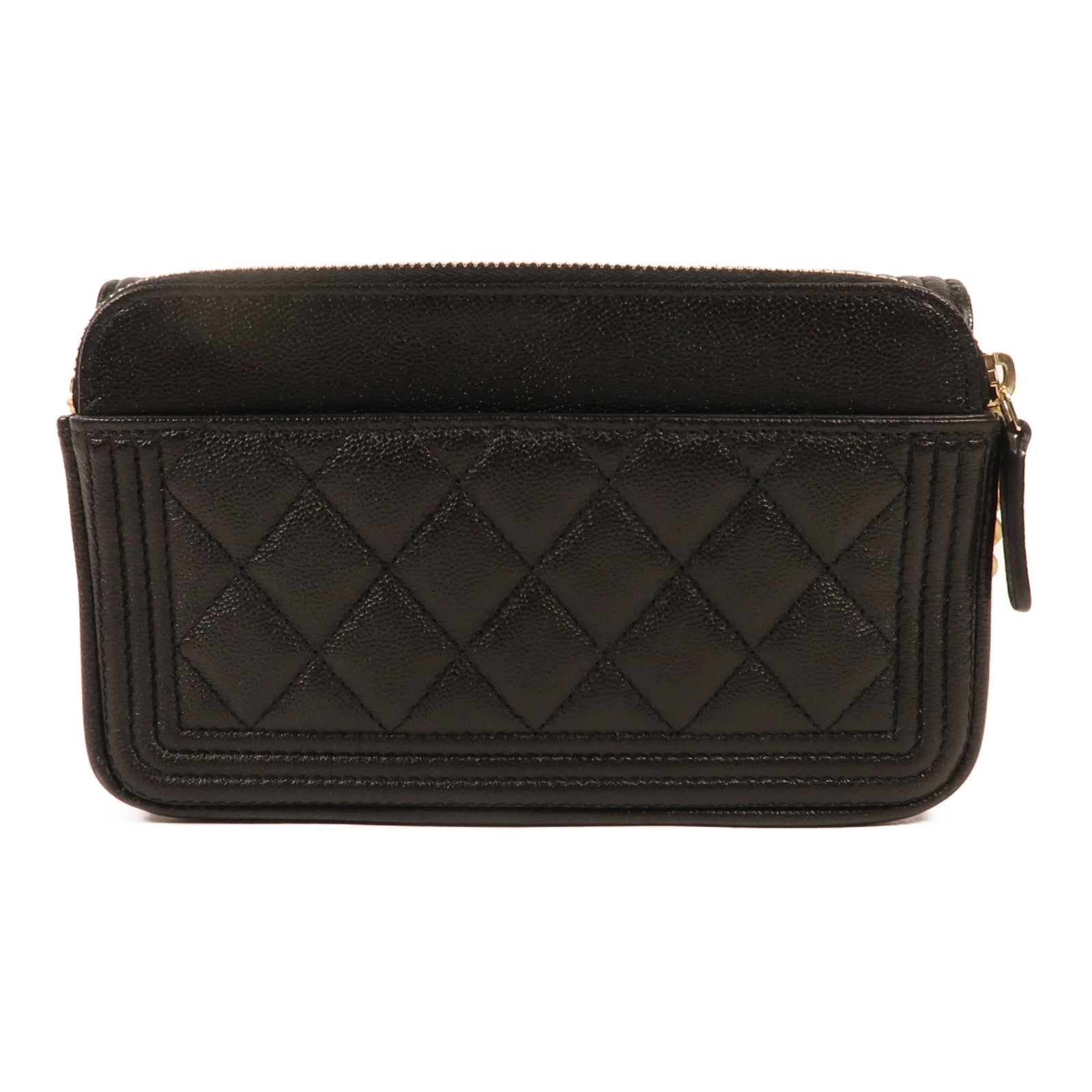 CHANEL 牛皮皮革Boy WOC Wallet On Chain金扣鏈帶肩背袋