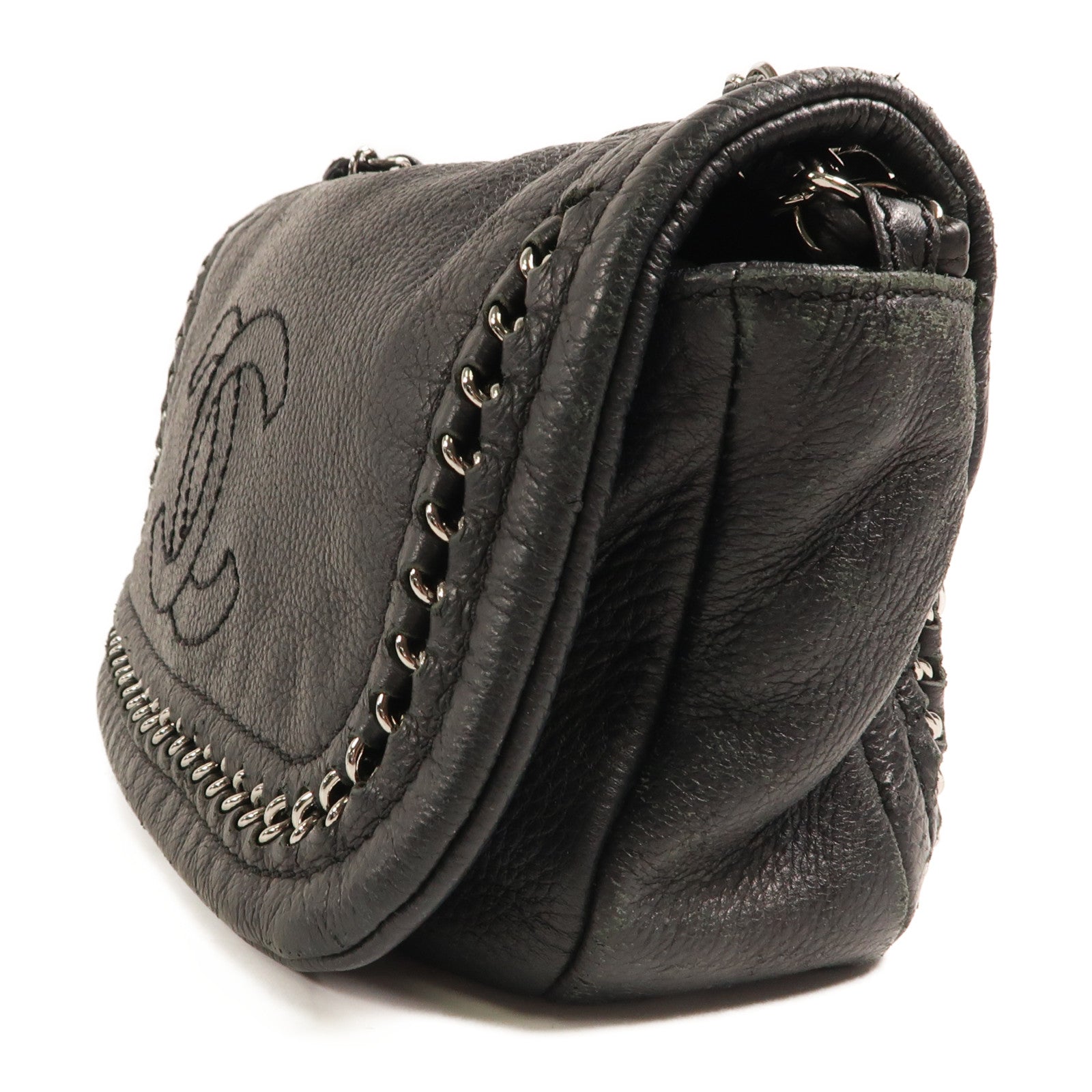 CHANEL 牛皮皮革Shoulder Bag鏈帶肩背袋