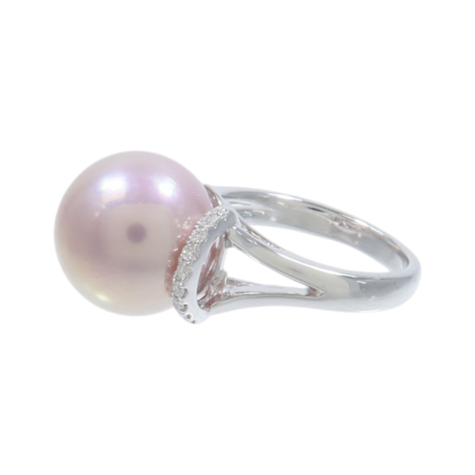 JEWELRY 18K白金Pearl Diamond Ring珍珠/鑽石戒指