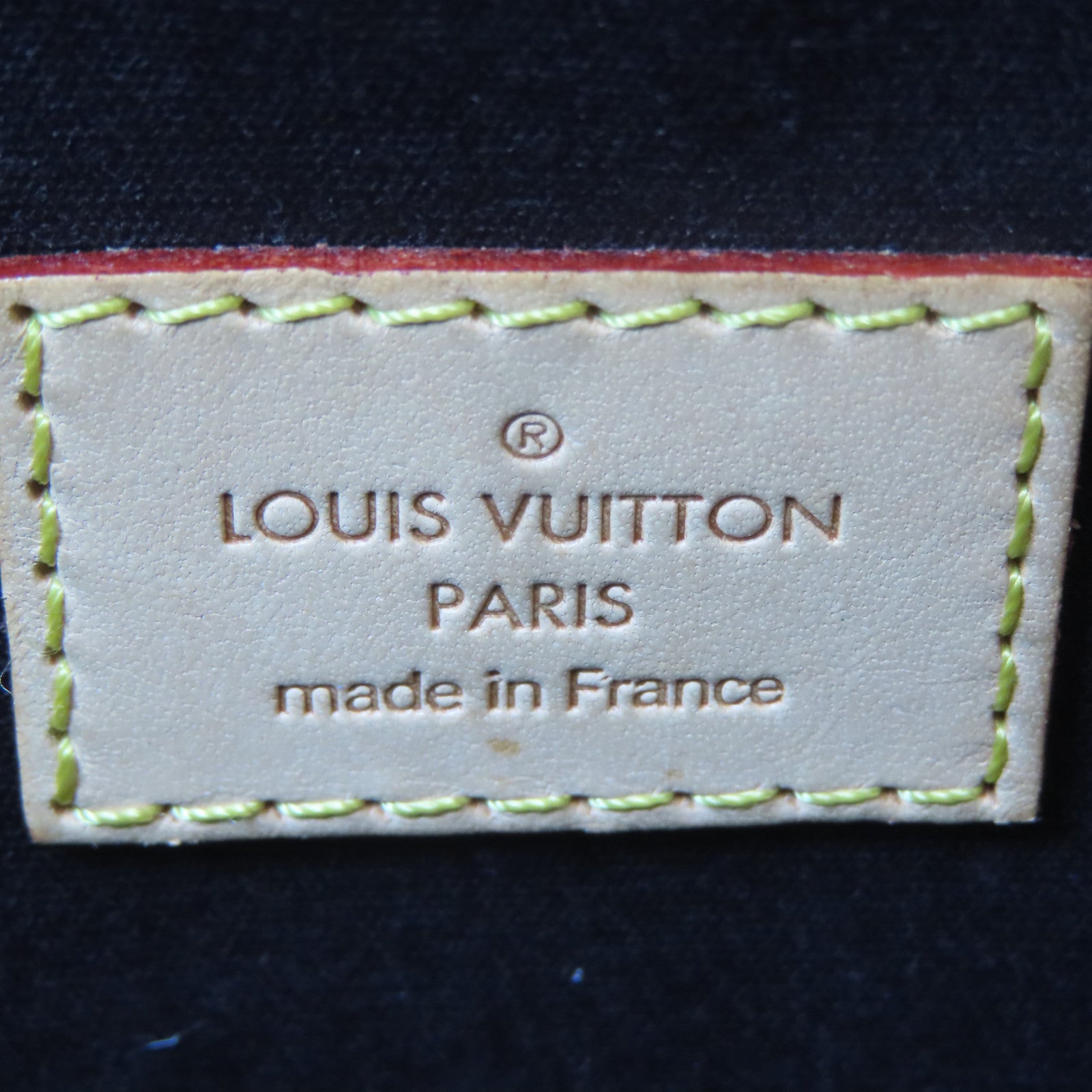 LOUIS VUITTON 【激減優惠】Vernis Bellevue GM金扣手挽袋酒紅色