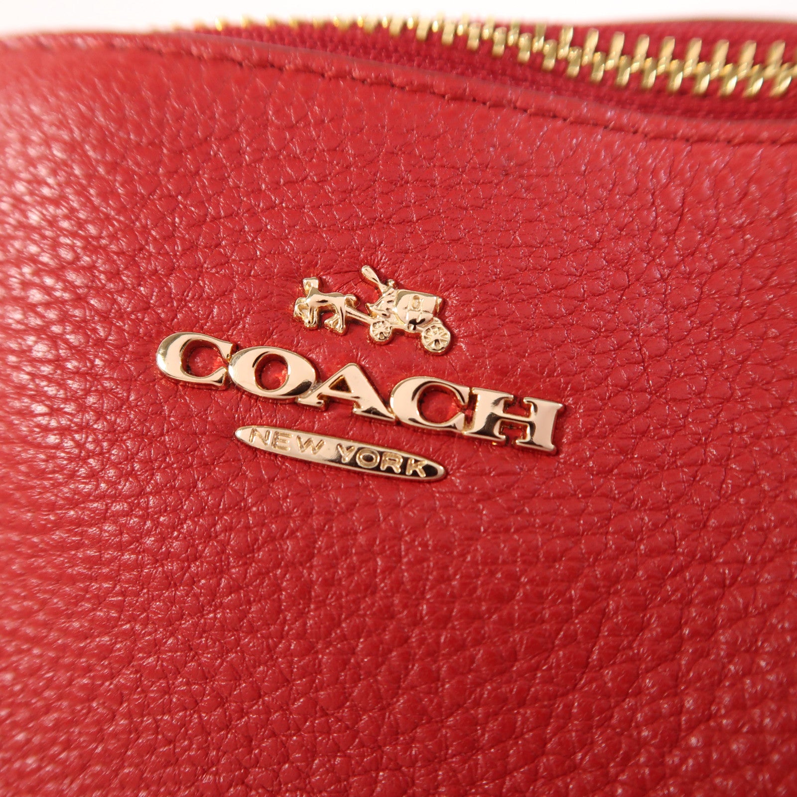 COACH 牛皮皮革2 Way Shoulder金扣手挽肩背兩用袋