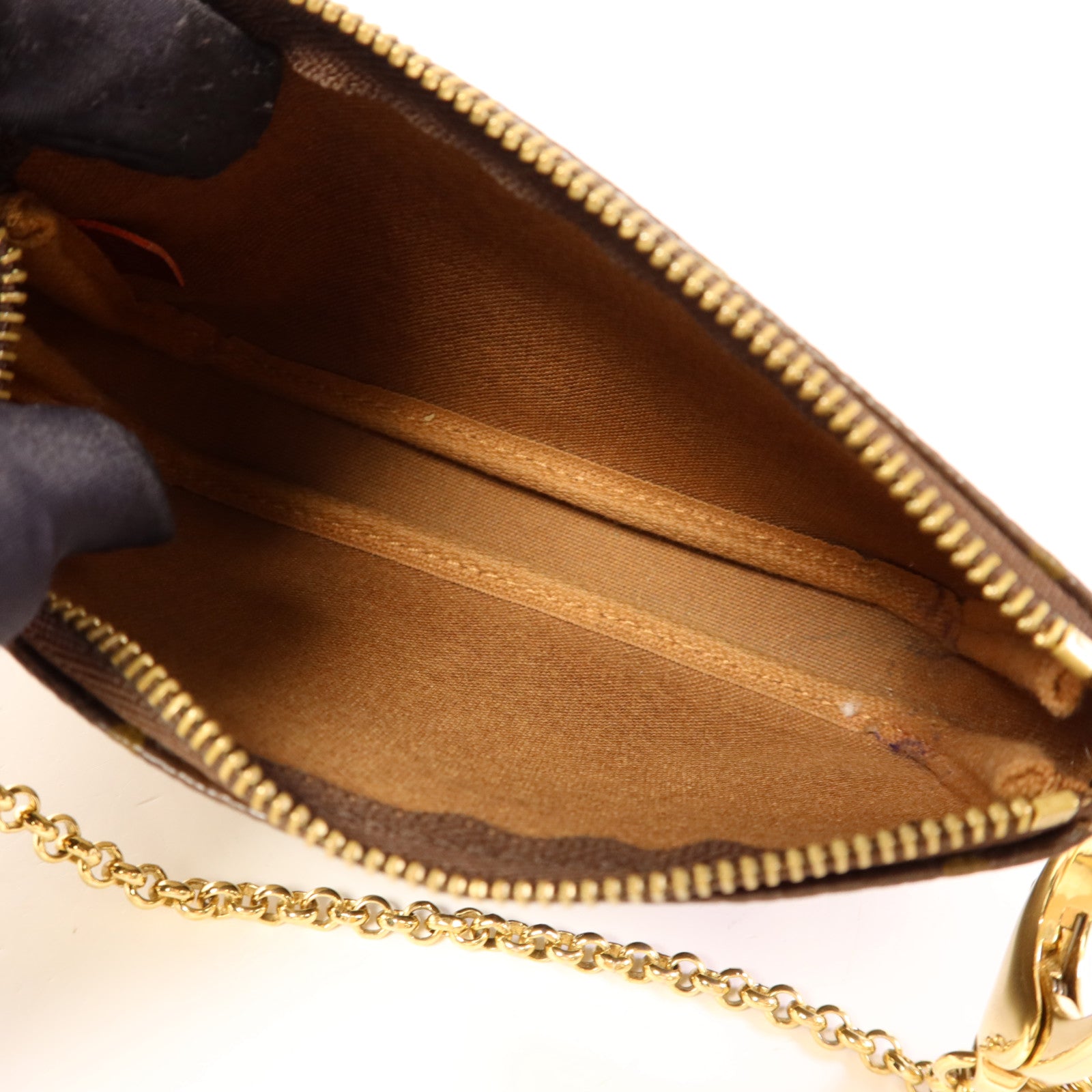 LOUIS VUITTON Monogram Pochette Accessories Pouch金扣手拿包啡色