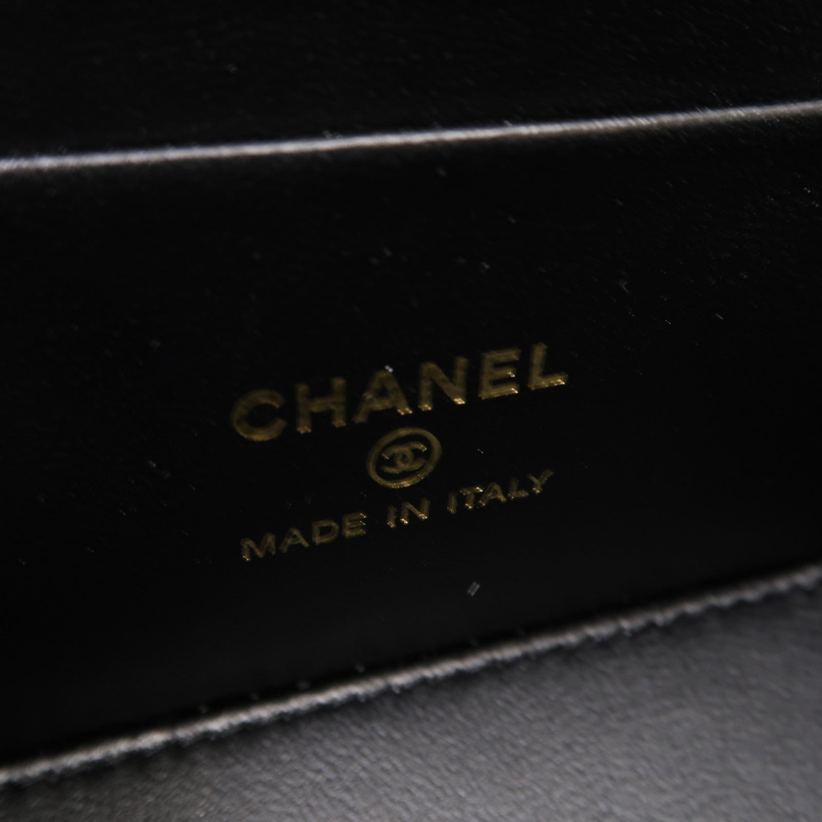 CHANEL 菱格羊皮皮革Small Vanity Case金扣手挽肩背兩用袋黑色