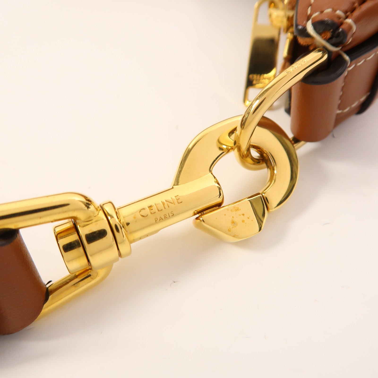 CELINE 牛皮皮革Ava金扣肩背袋