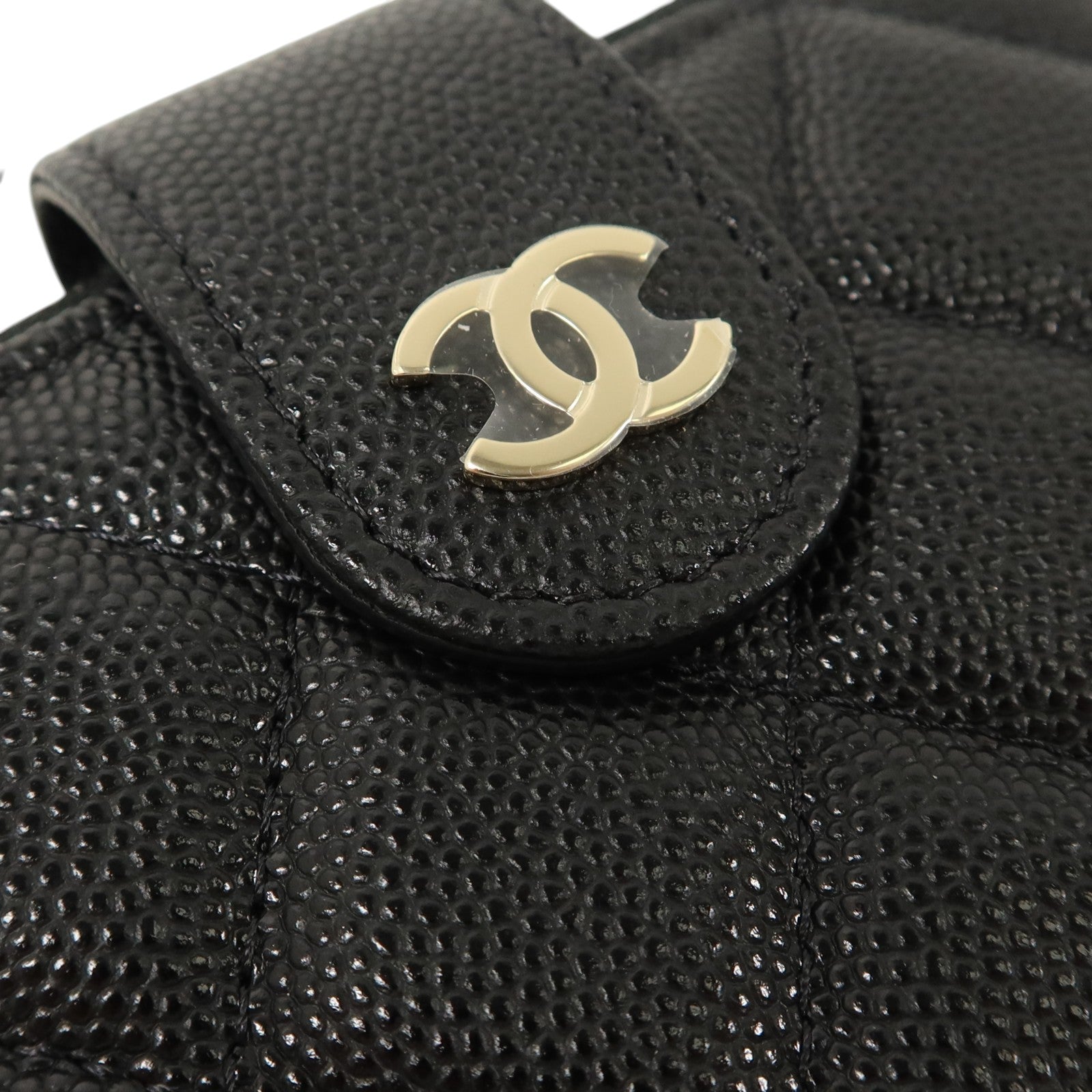 CHANEL 牛皮皮革Card/Coin Case金扣卡片套/零錢包