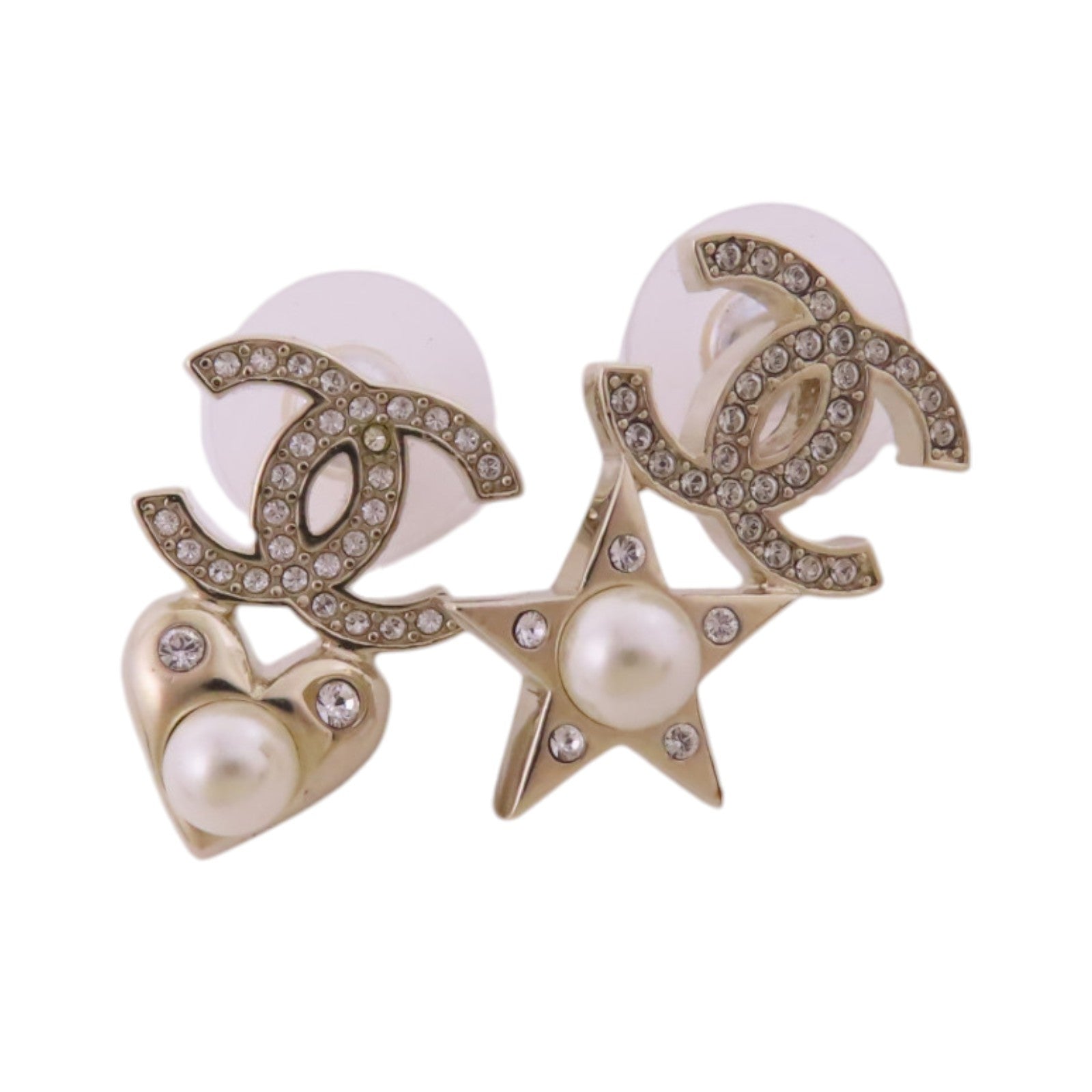 CHANEL 金屬/仿珍珠/水鑽Earrings耳環