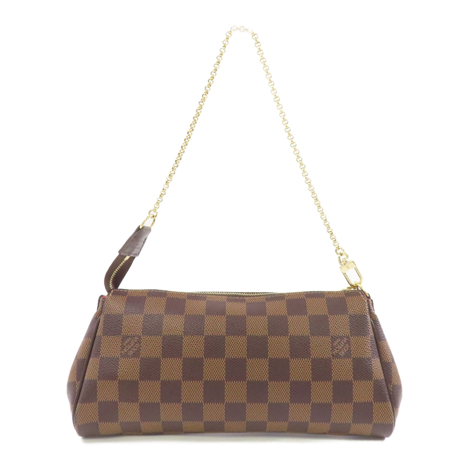 LOUIS VUITTON Damier Eva金扣手挽肩背兩用袋棕色