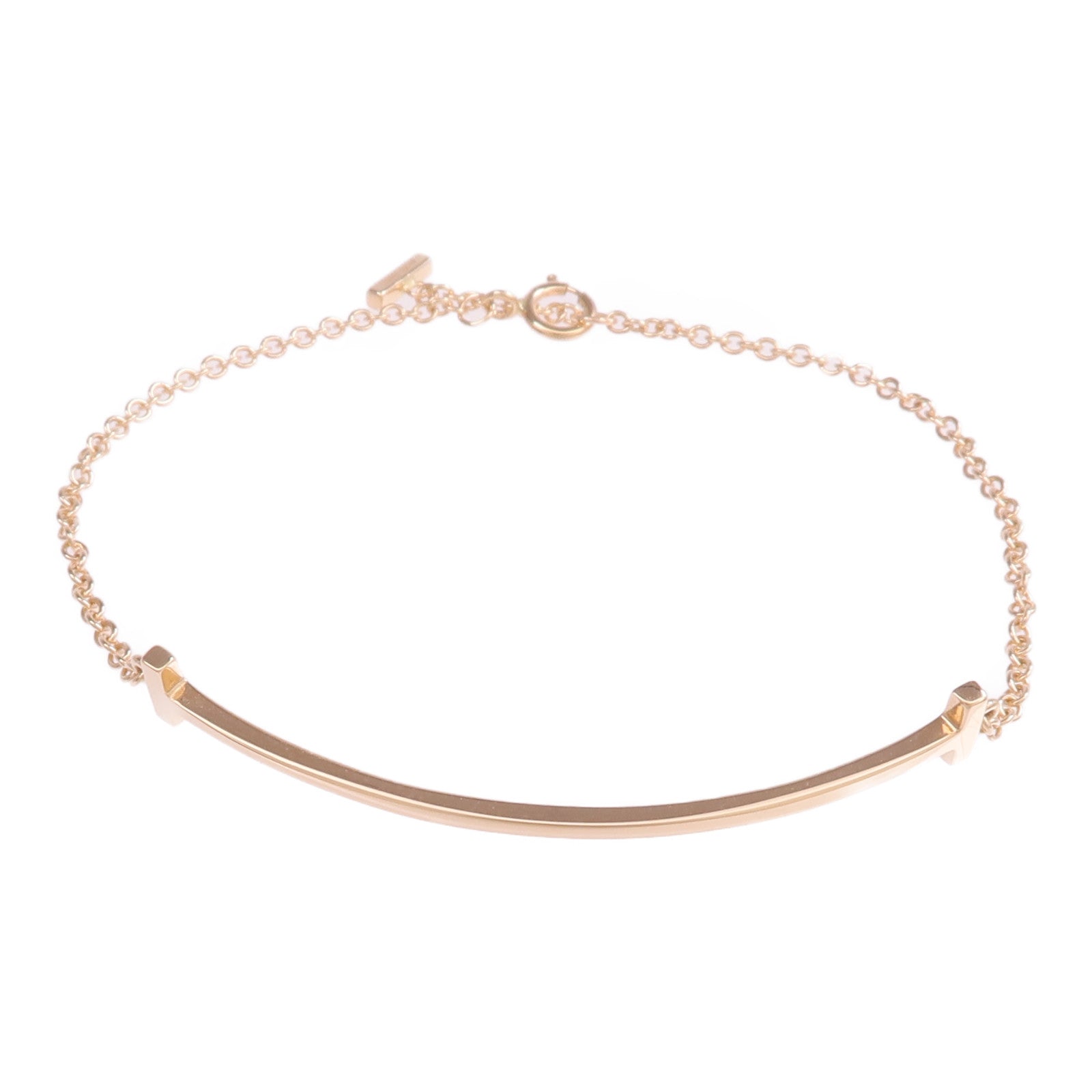 TIFFANY＆CO 18K玫瑰金T Smile Bracelet手鏈