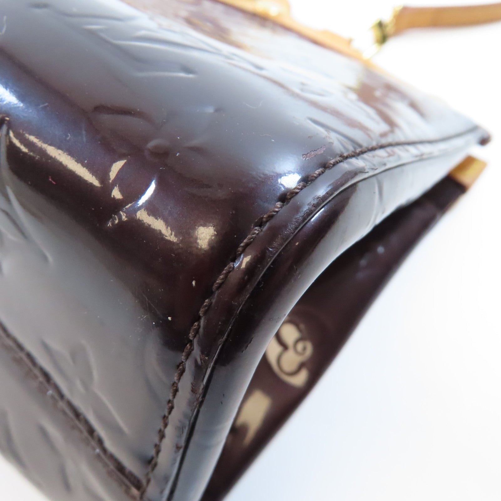 LOUIS VUITTON Monogram Vernis Roxbury Drive金扣手挽肩背兩用袋酒紅色