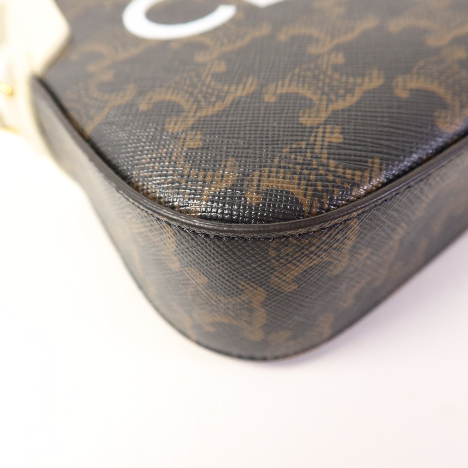 CELINE 塗層帆布Shoulder Bag金扣肩背袋