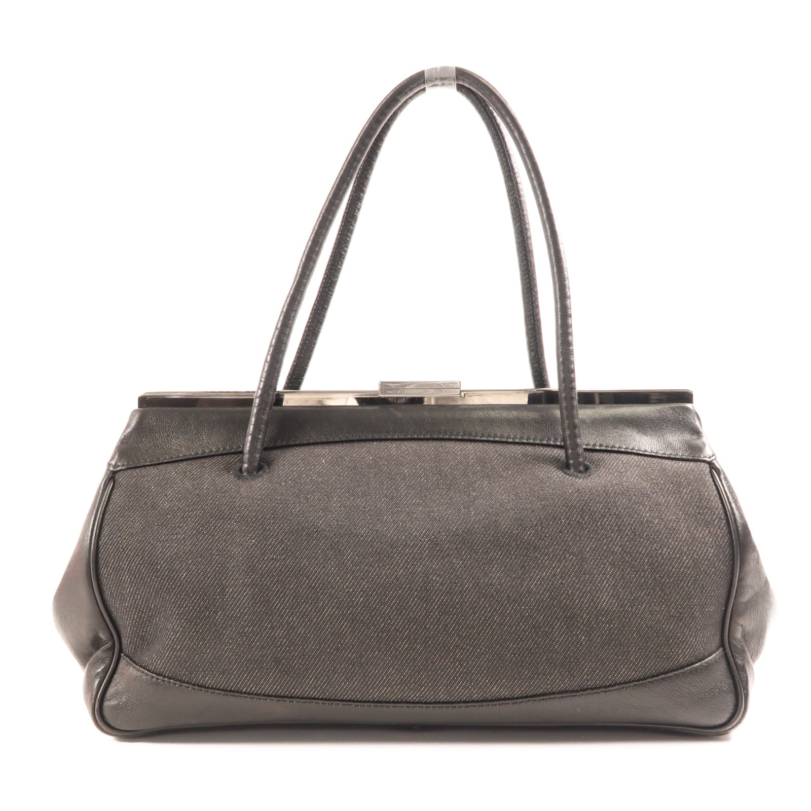 GUCCI 牛仔布Shoulder Bag銀扣肩背袋