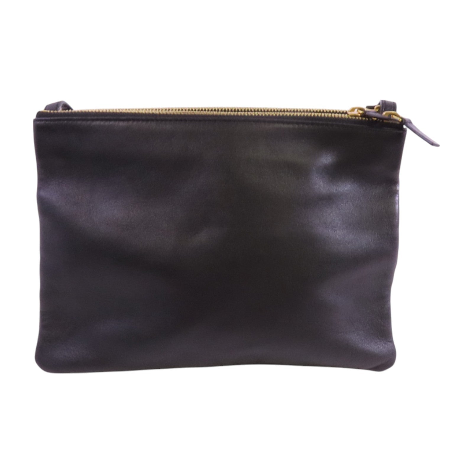 CELINE GHW Trio Shoulder Bag Crossbody Lambskin Leather