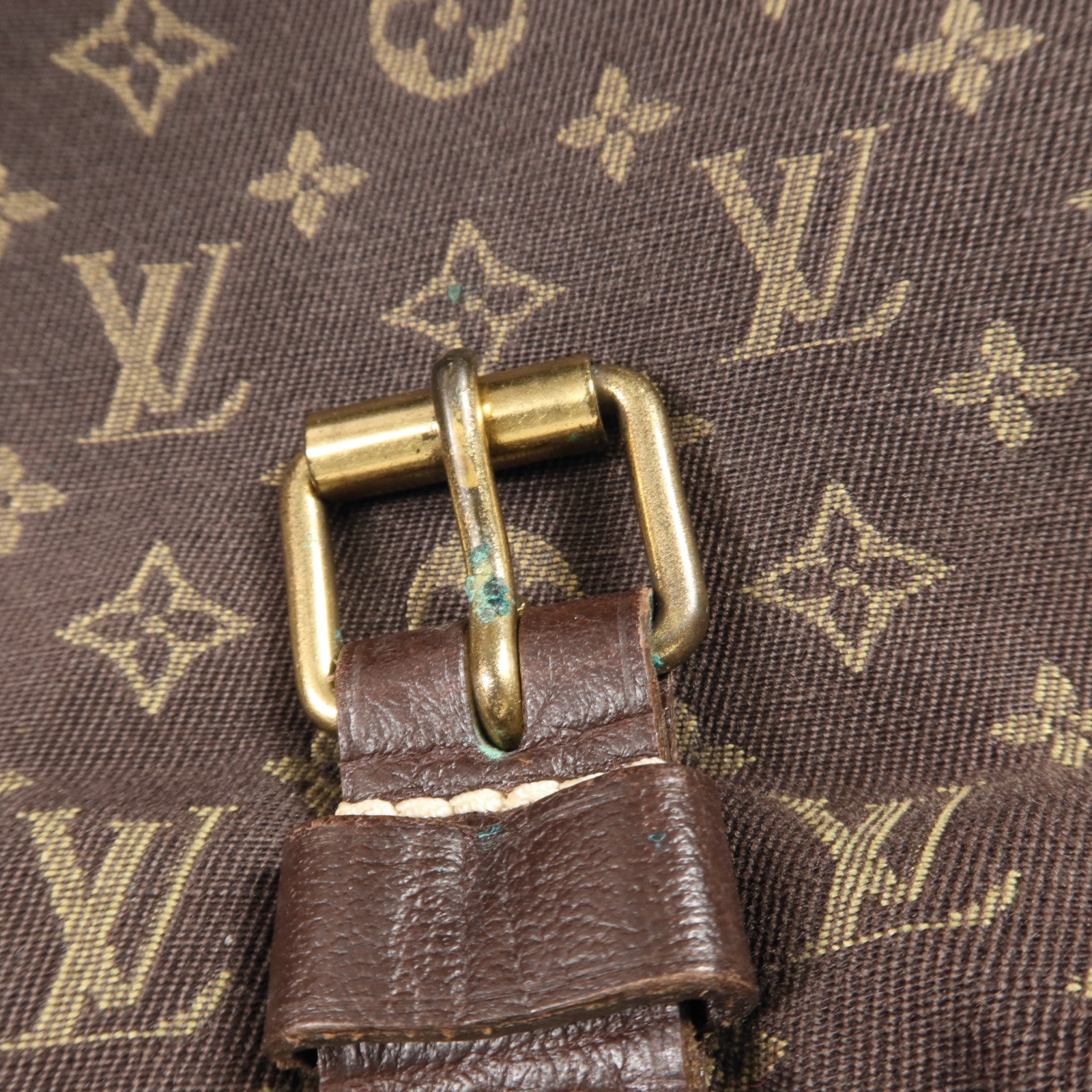 LOUIS VUITTON Monogram Mini Lin Saumur 30金扣肩背袋