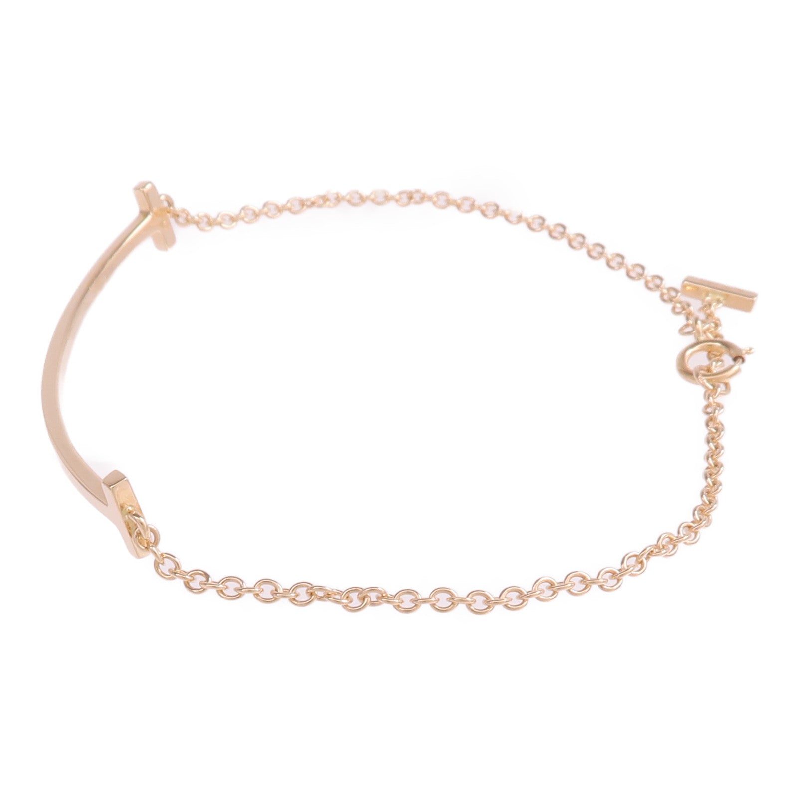 TIFFANY＆CO 18K玫瑰金T Smile Bracelet手鏈