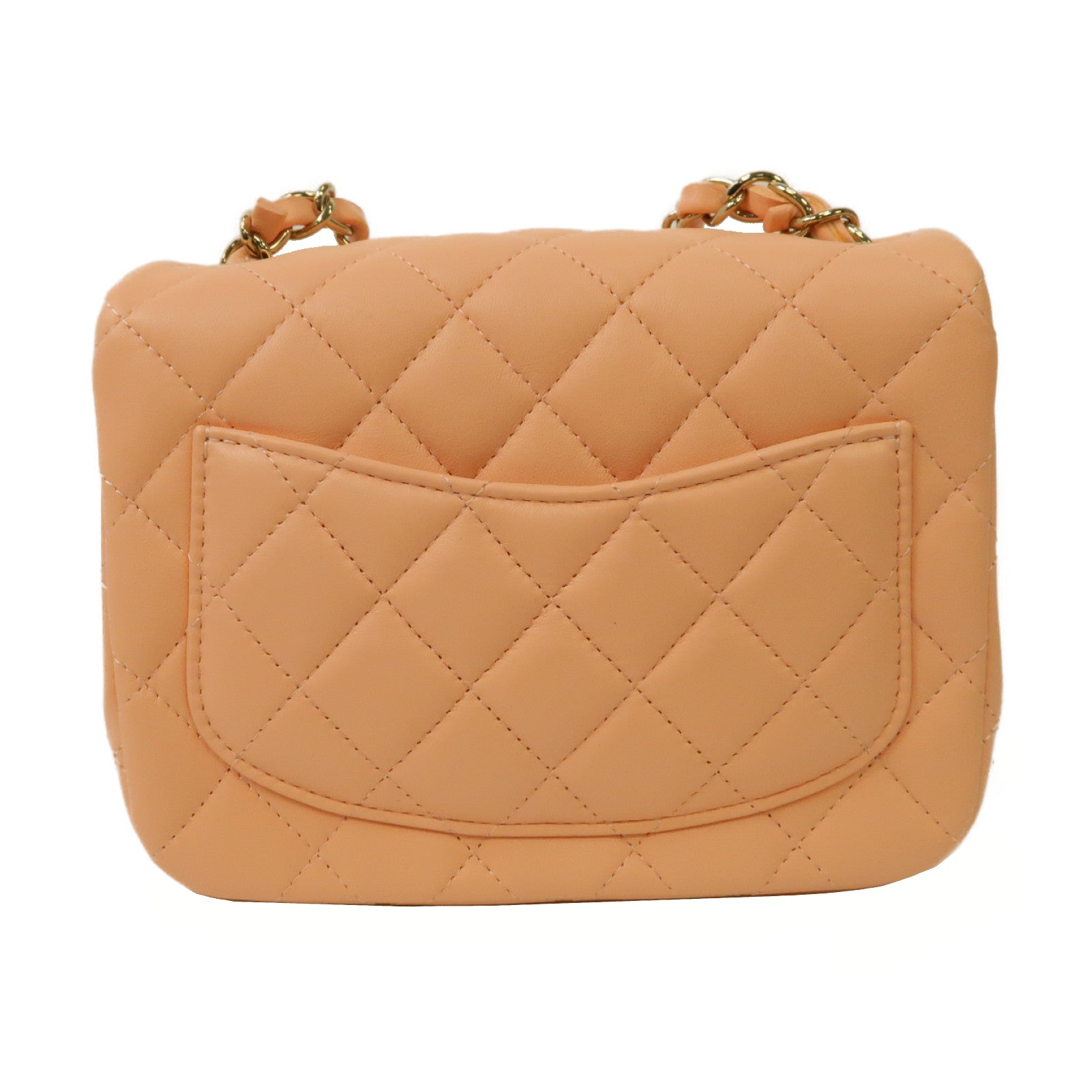 CHANEL 【激減優惠】菱格羊皮皮革Classic 17金扣手肩背袋粉紅色
