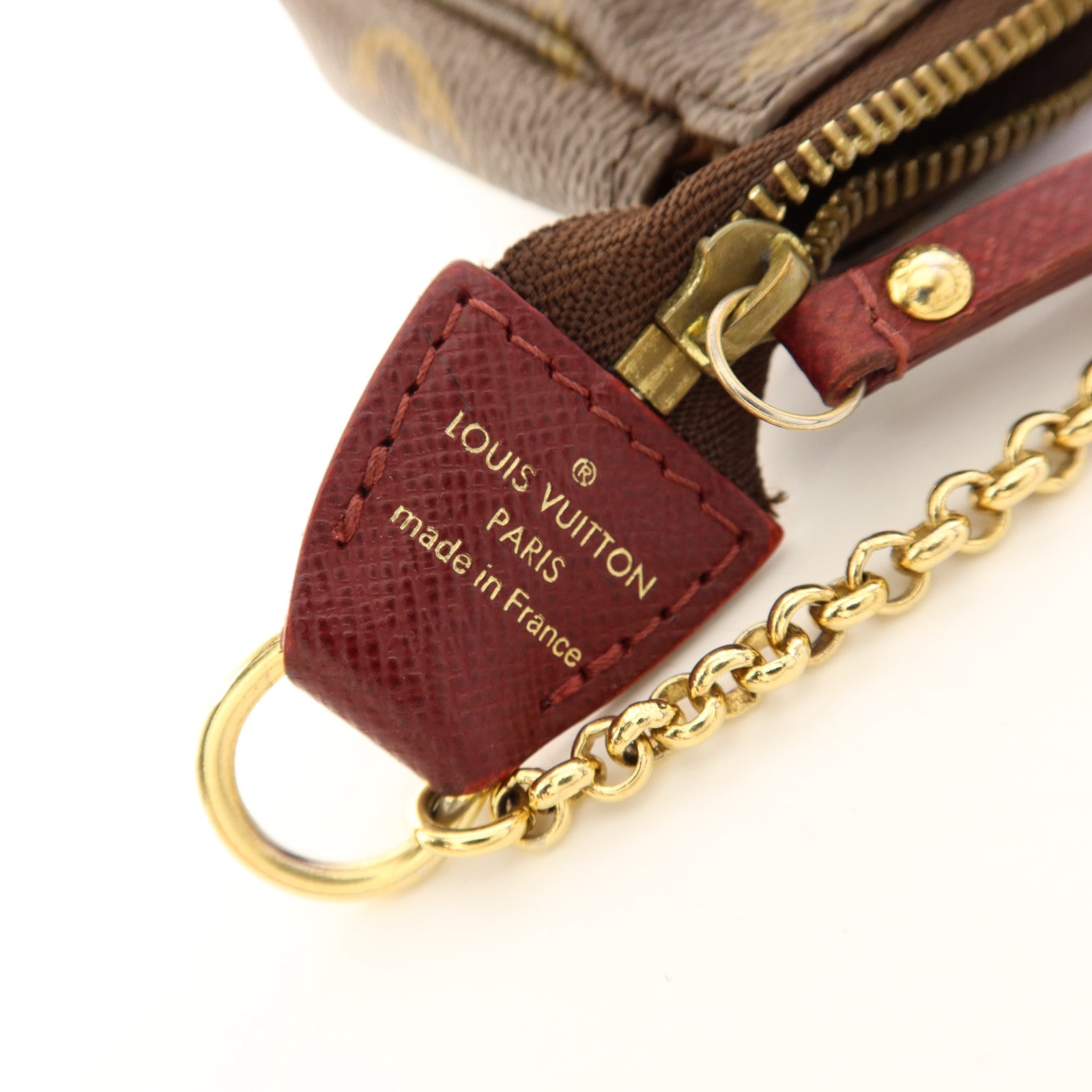 LOUIS VUITTON Monogram Pochette Accessories Pouch金扣手拿包啡色