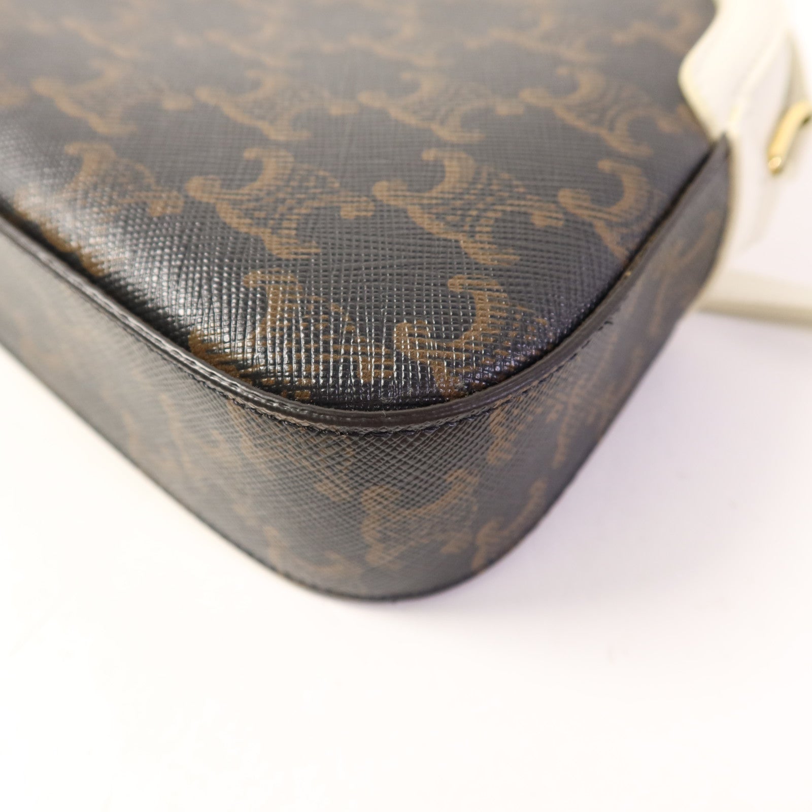 CELINE 塗層帆布Shoulder Bag金扣肩背袋