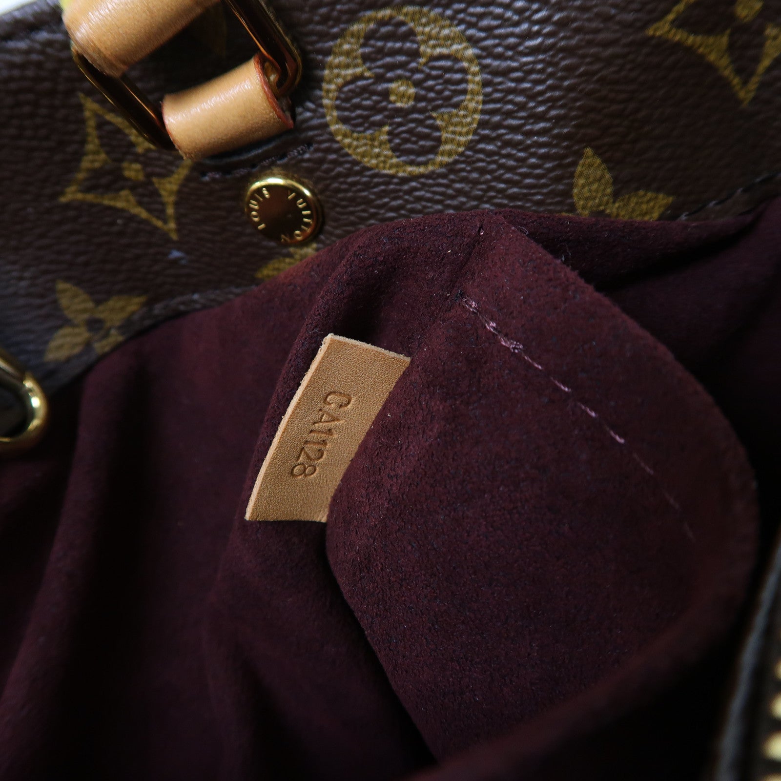 LOUIS VUITTON Monogram Montaigne BB金扣手挽肩背兩用袋啡色